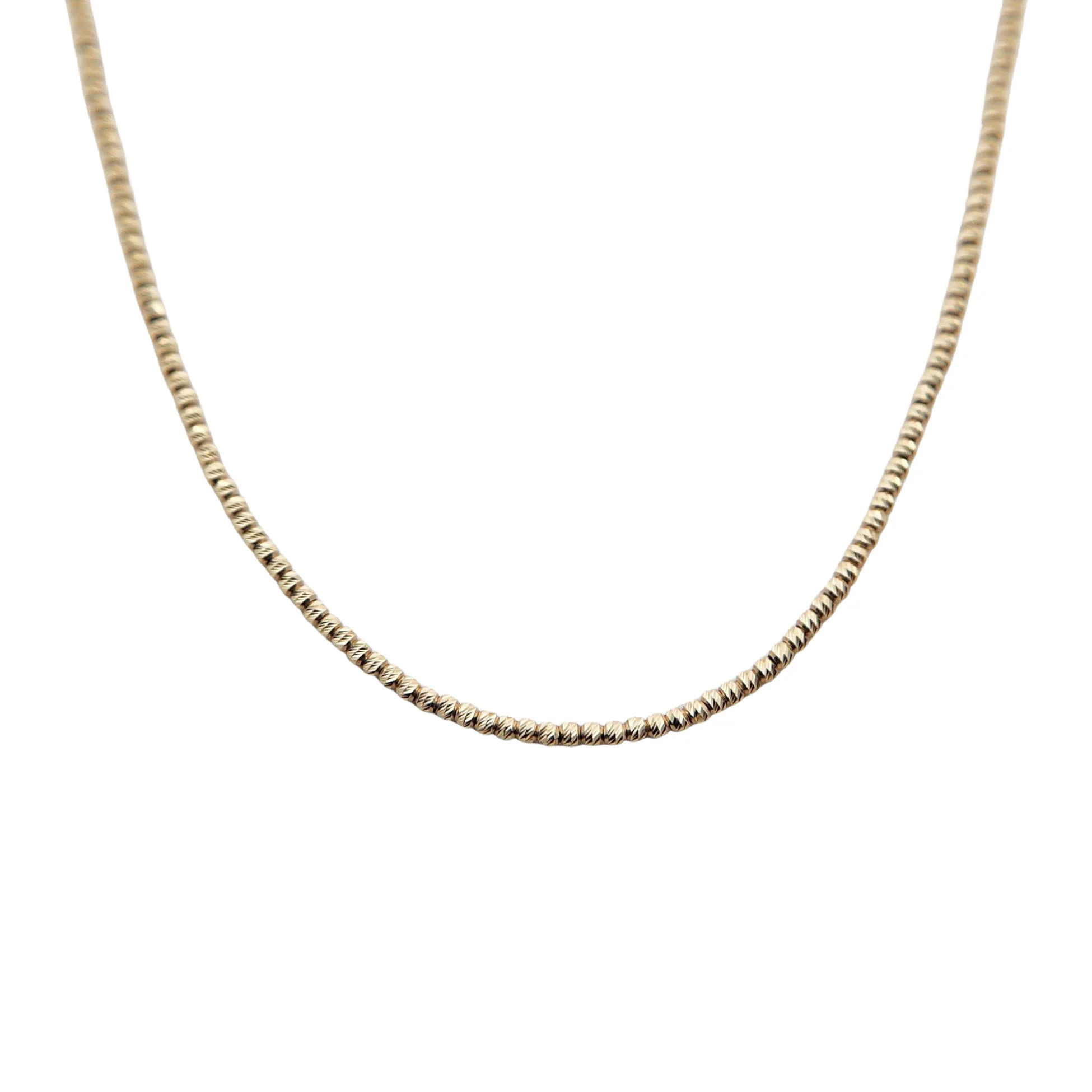 10k Yellow Gold 1.5mm Diamond-Cut Chain Necklace - Image 3