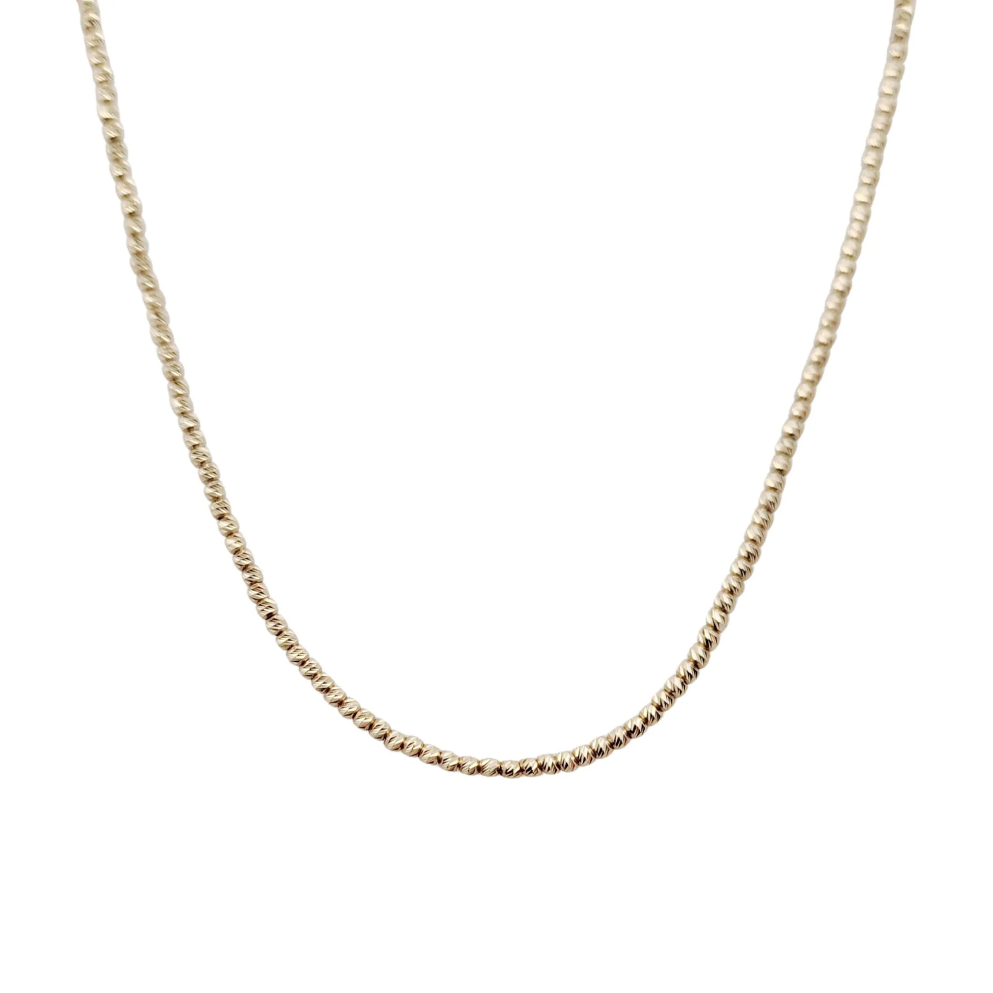 10k Yellow Gold 1.5mm Diamond-Cut Chain Necklace - Image 4