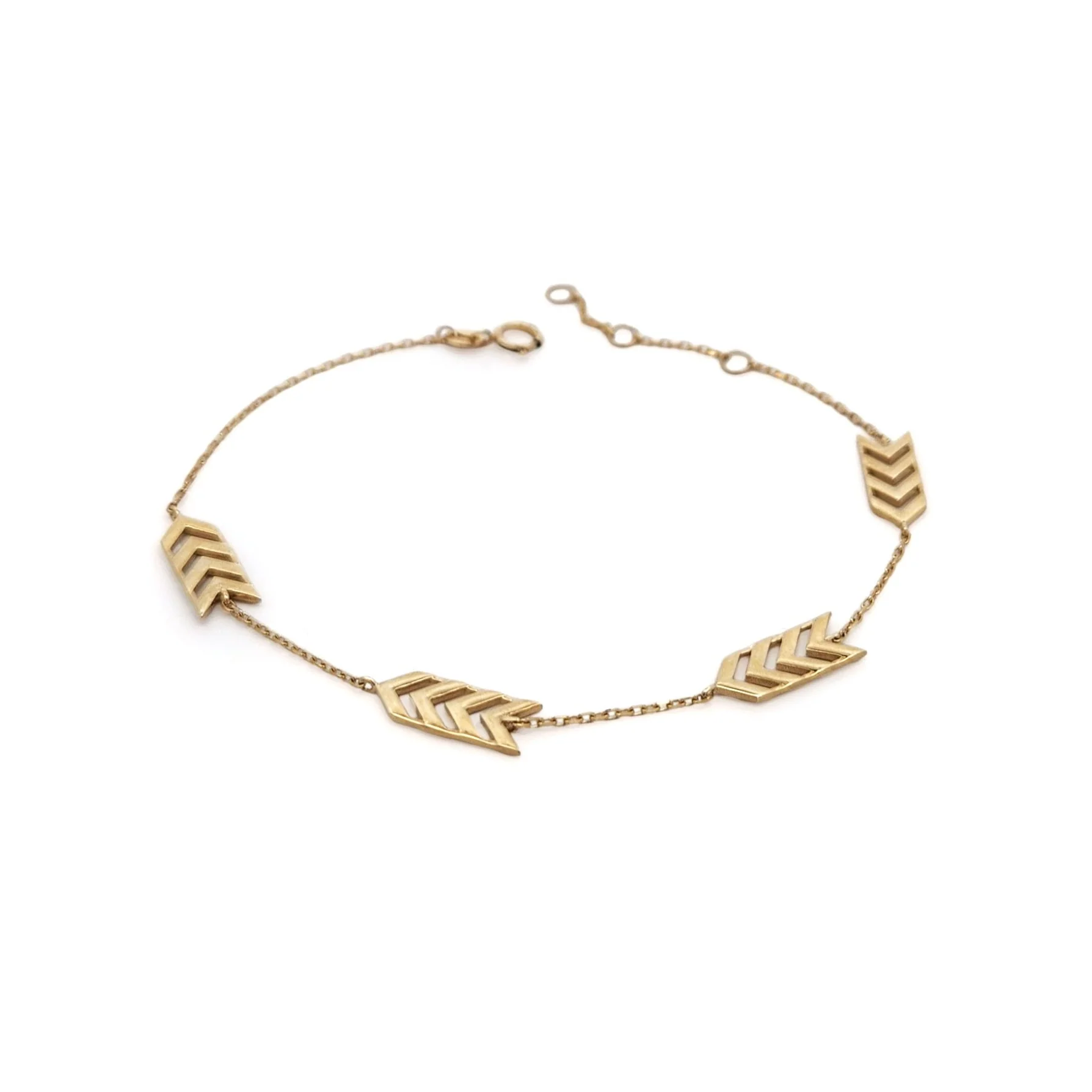 10k Yellow Gold Arrow Bracelet