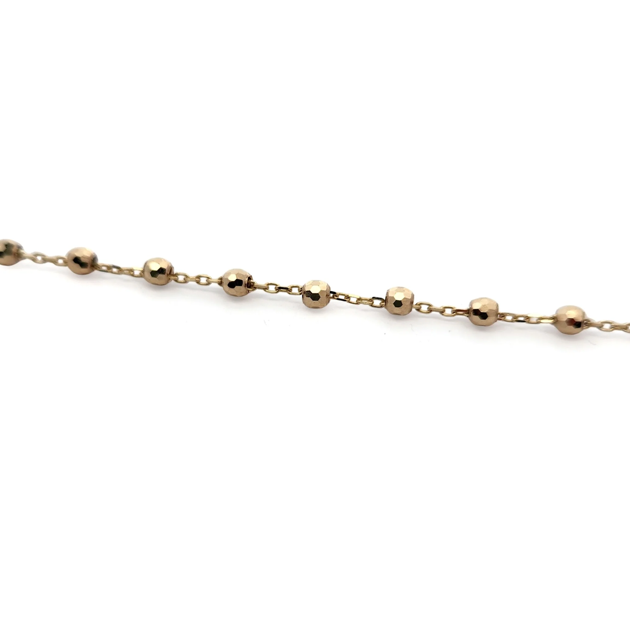 10k Yellow Gold Beaded Ball Bracelet - Image 2