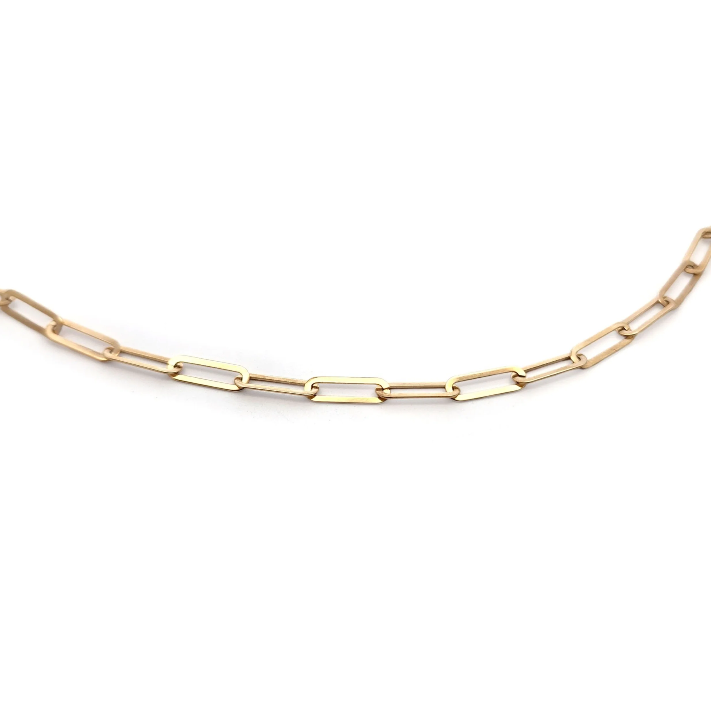 10k Yellow Gold Paperclip Bracelet - Image 2