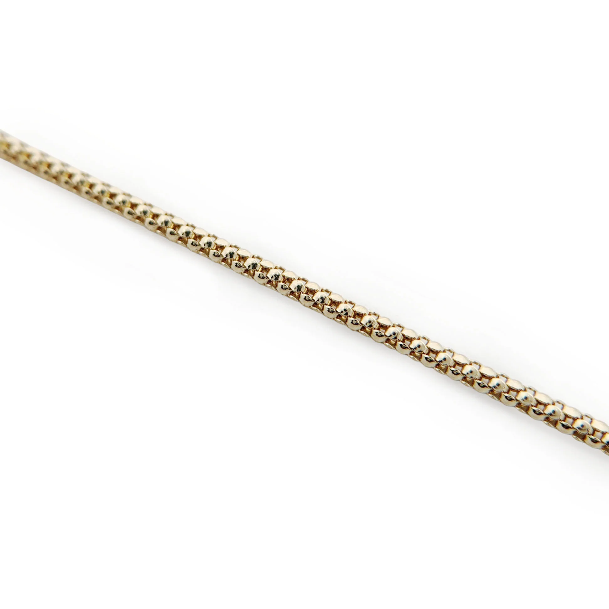 14k Yellow Gold 18" Popcorn Chain Necklace - Image 2