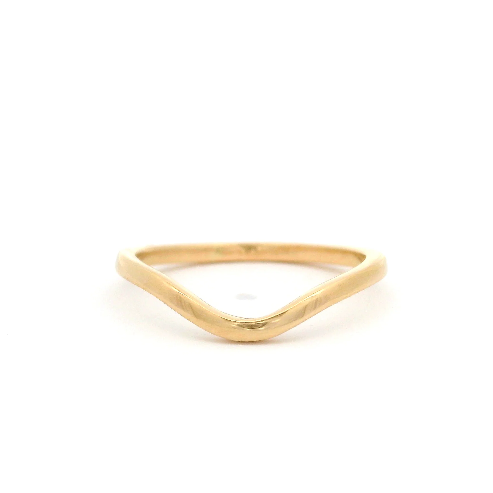 14k Yellow Gold Wave Contour Band - Image 3