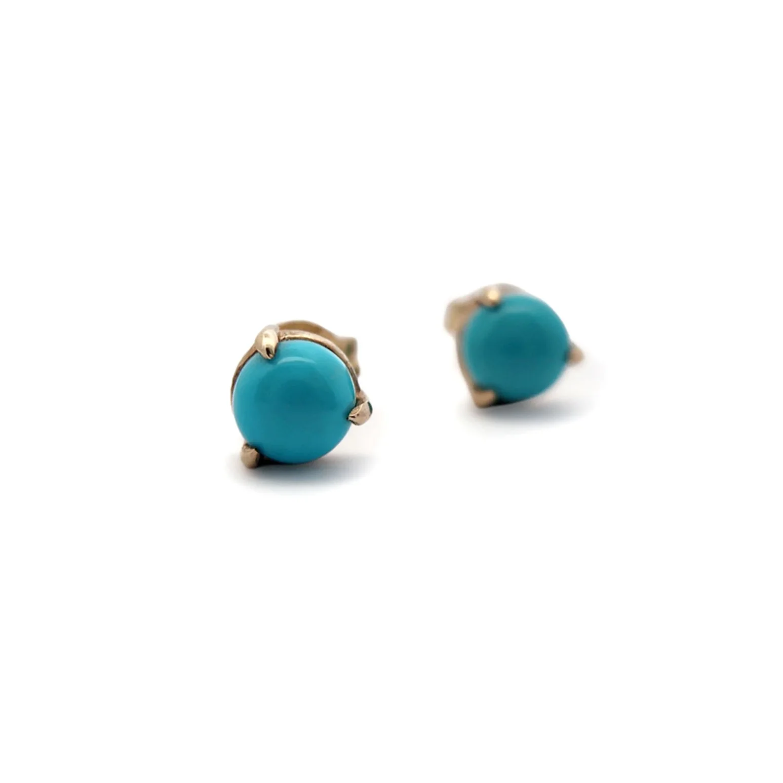 14ky 5mm Turquoise Studs - Image 2