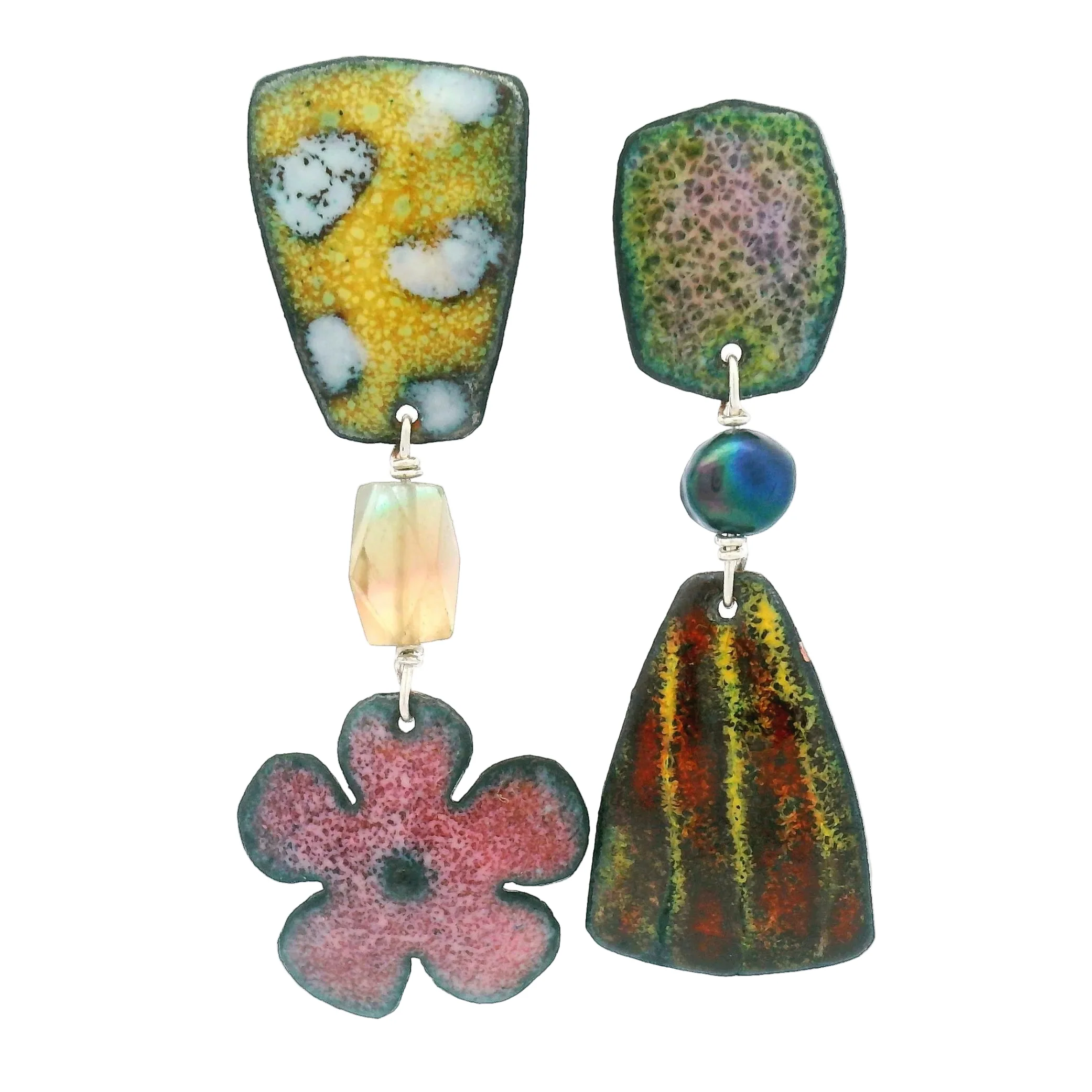 3-Piece Enamel Whimsical Earrings