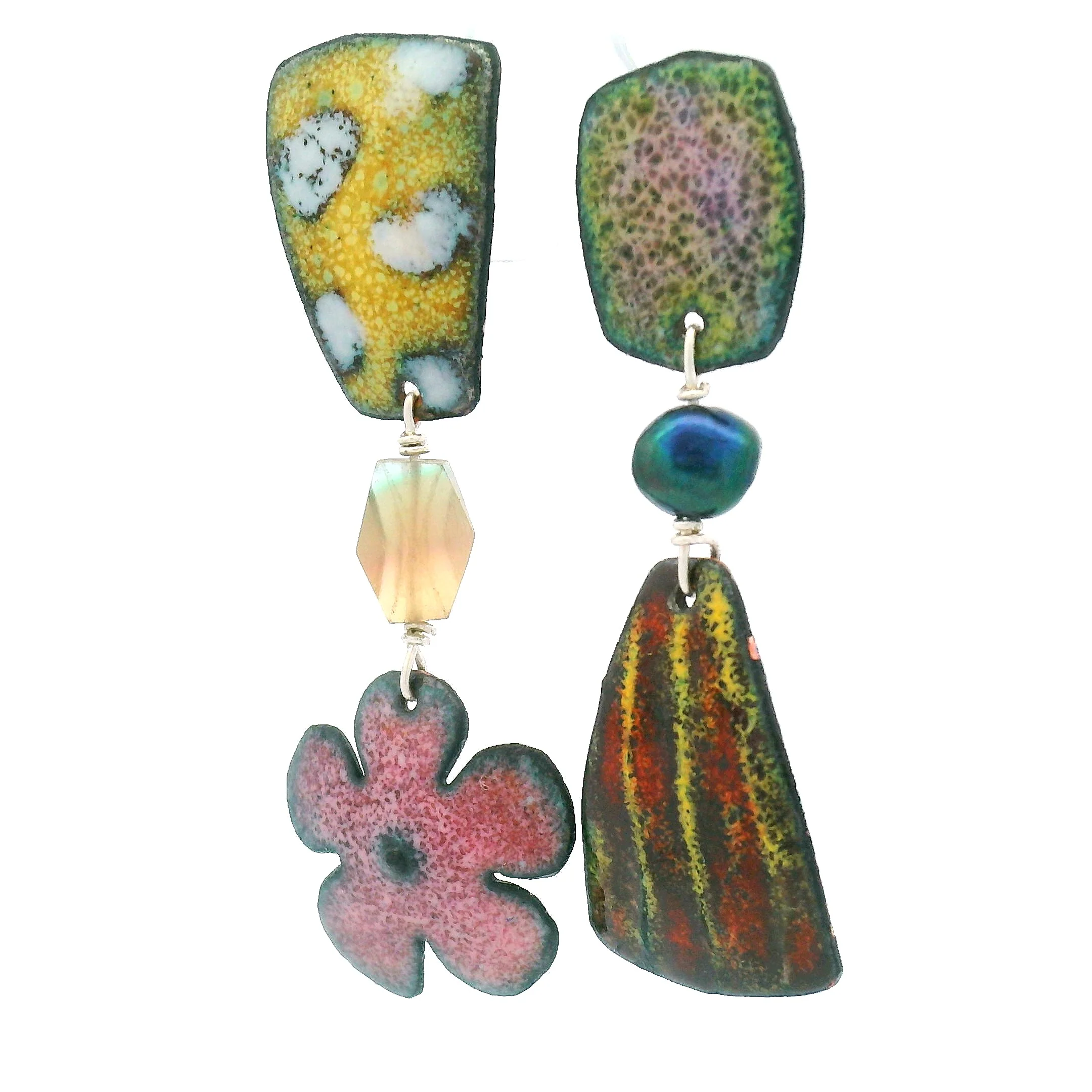 3-Piece Enamel Whimsical Earrings - Image 4
