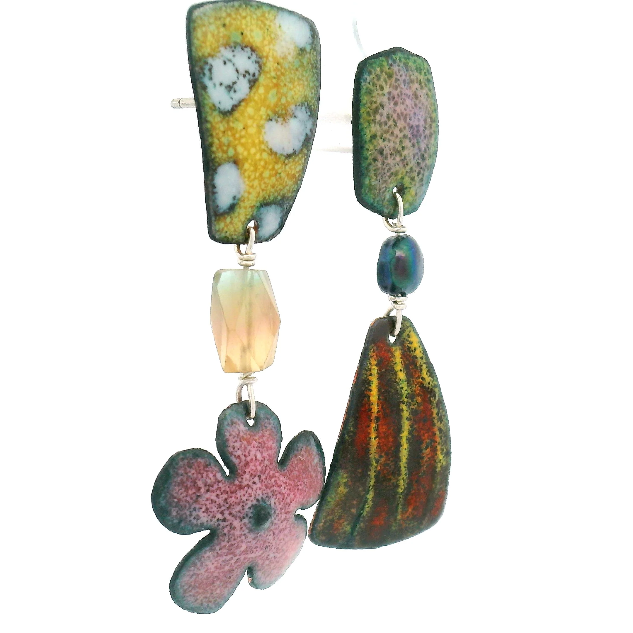 3-Piece Enamel Whimsical Earrings - Image 5