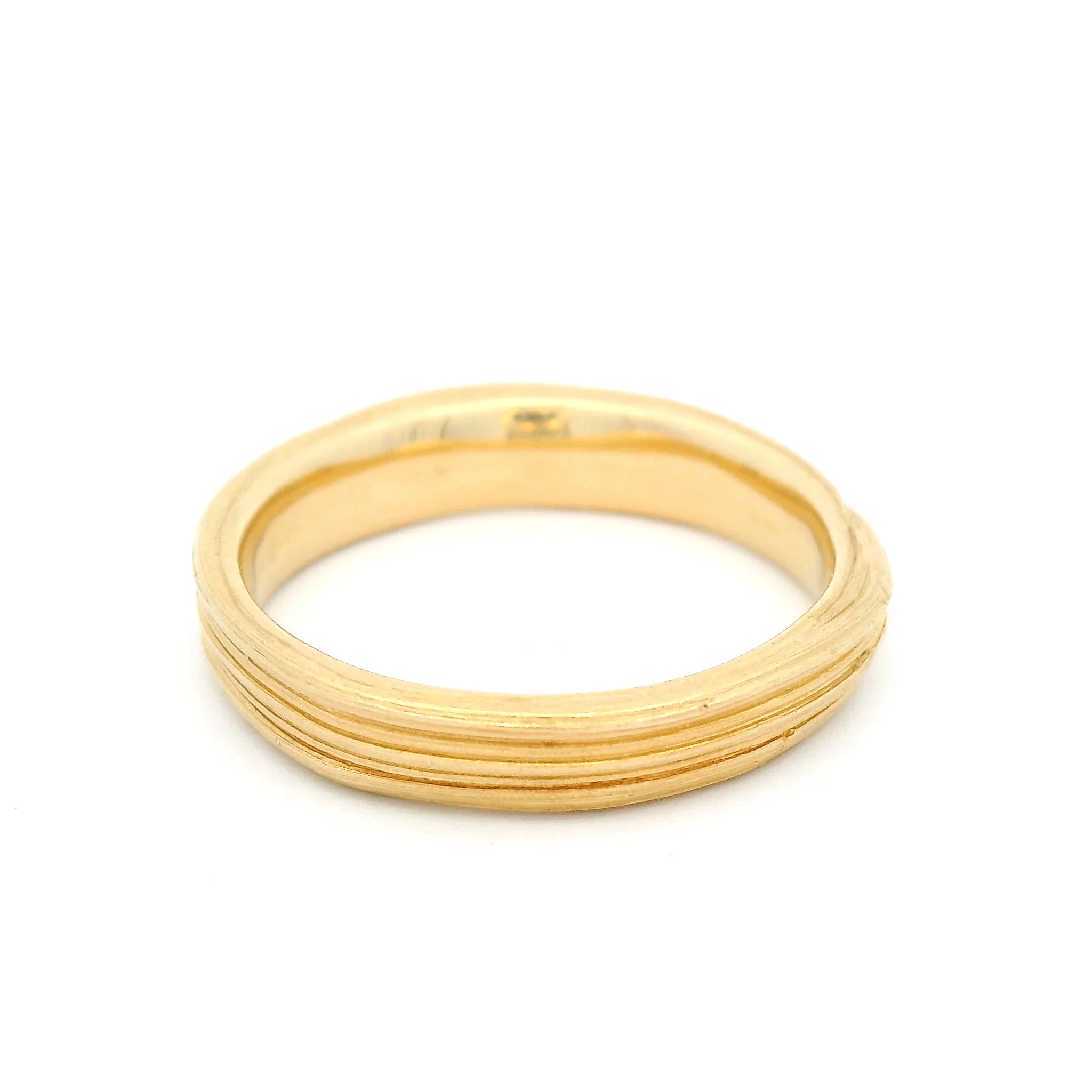 14k Yellow 3.5mm Wide Mitsuro Band - Image 2