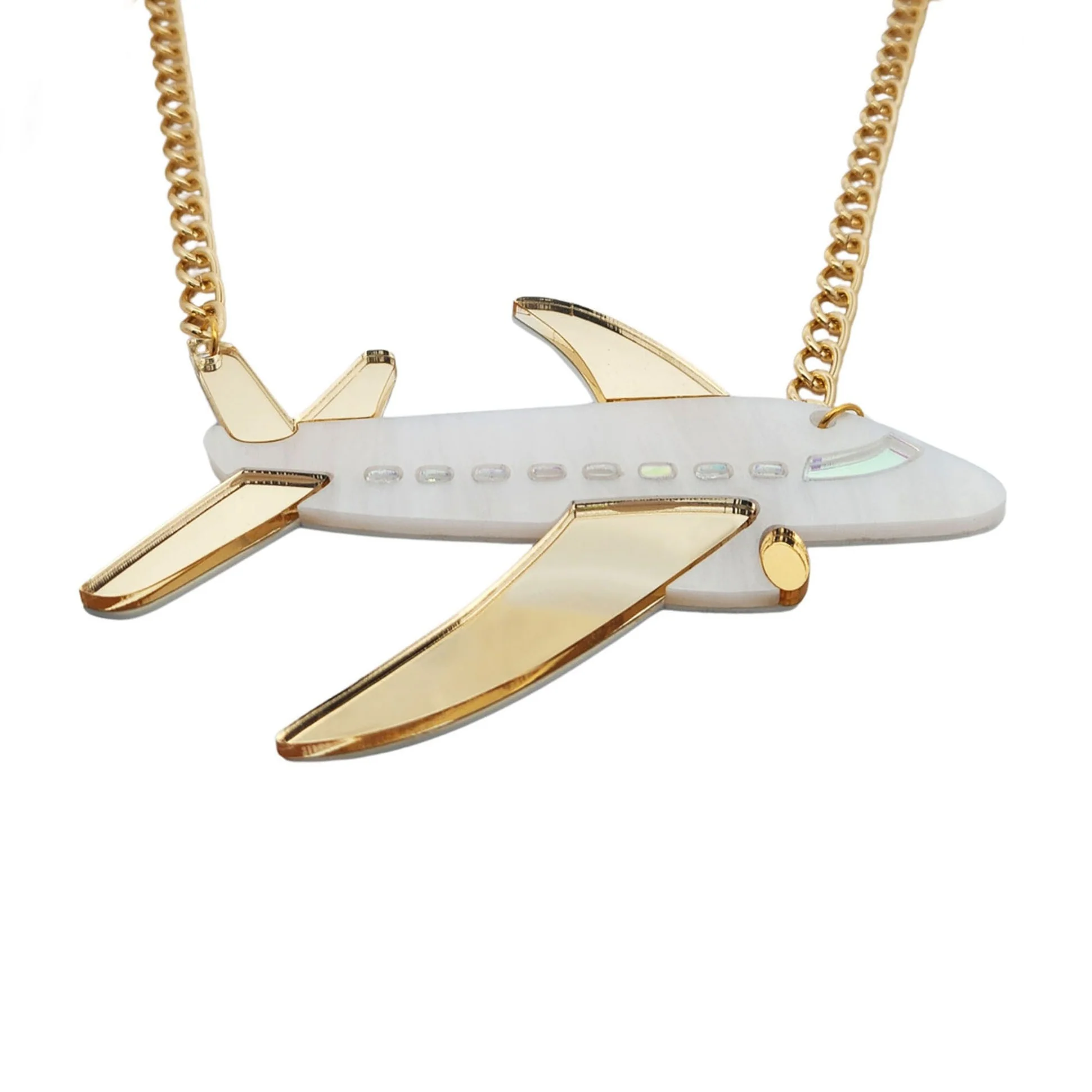 Acrylic Airplane Necklace
