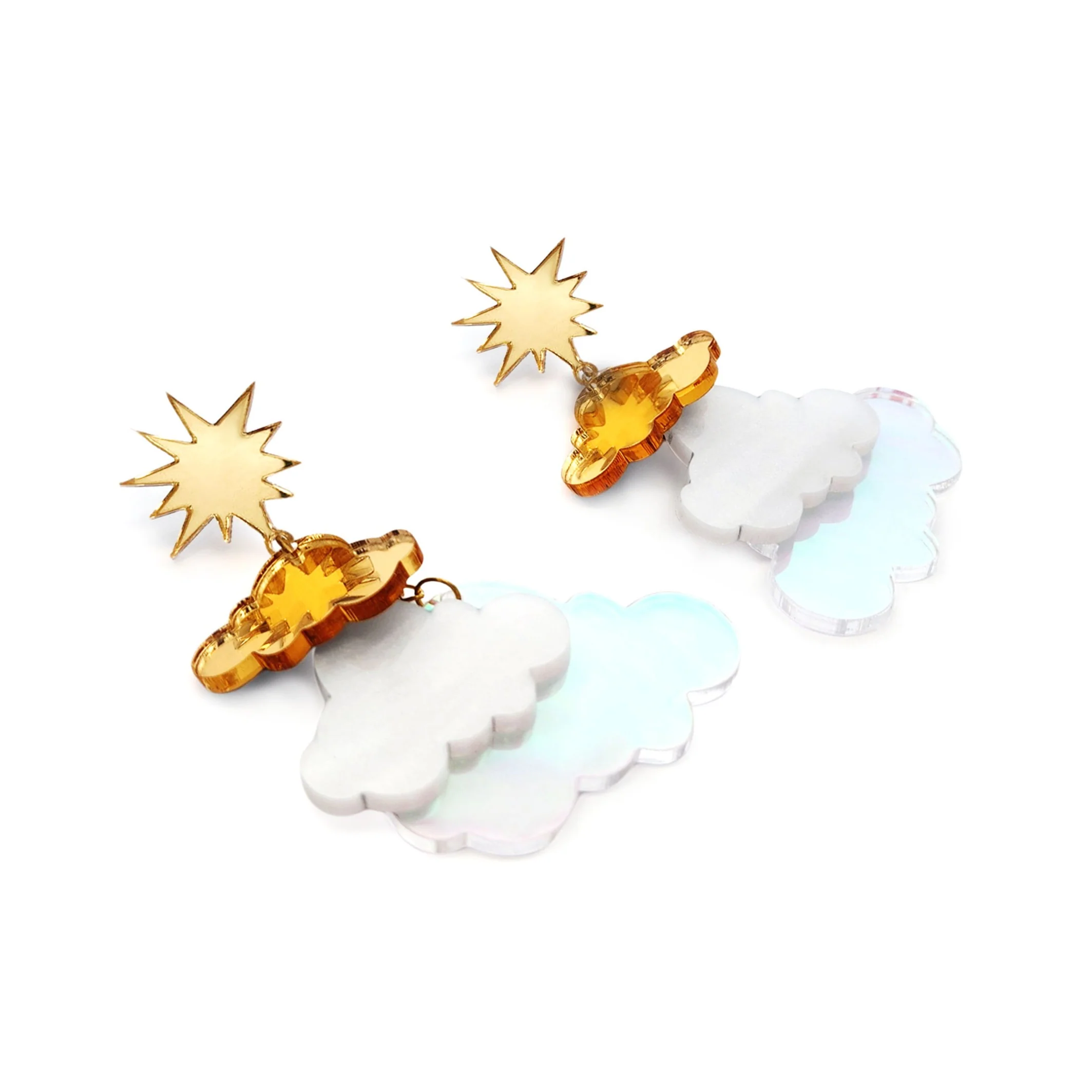 Acrylic Cloud Earrings