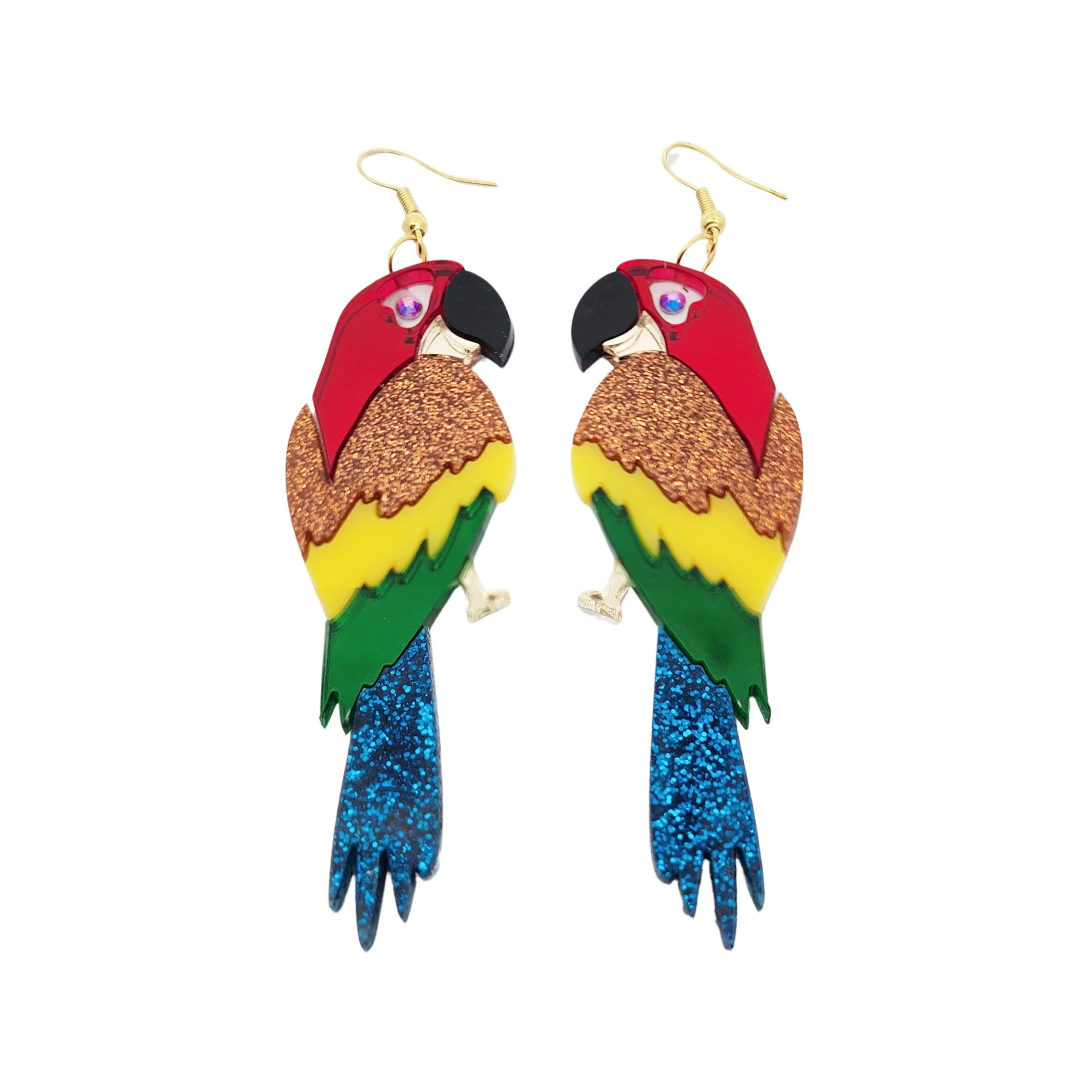 Acrylic Parrot Earrings - Image 2