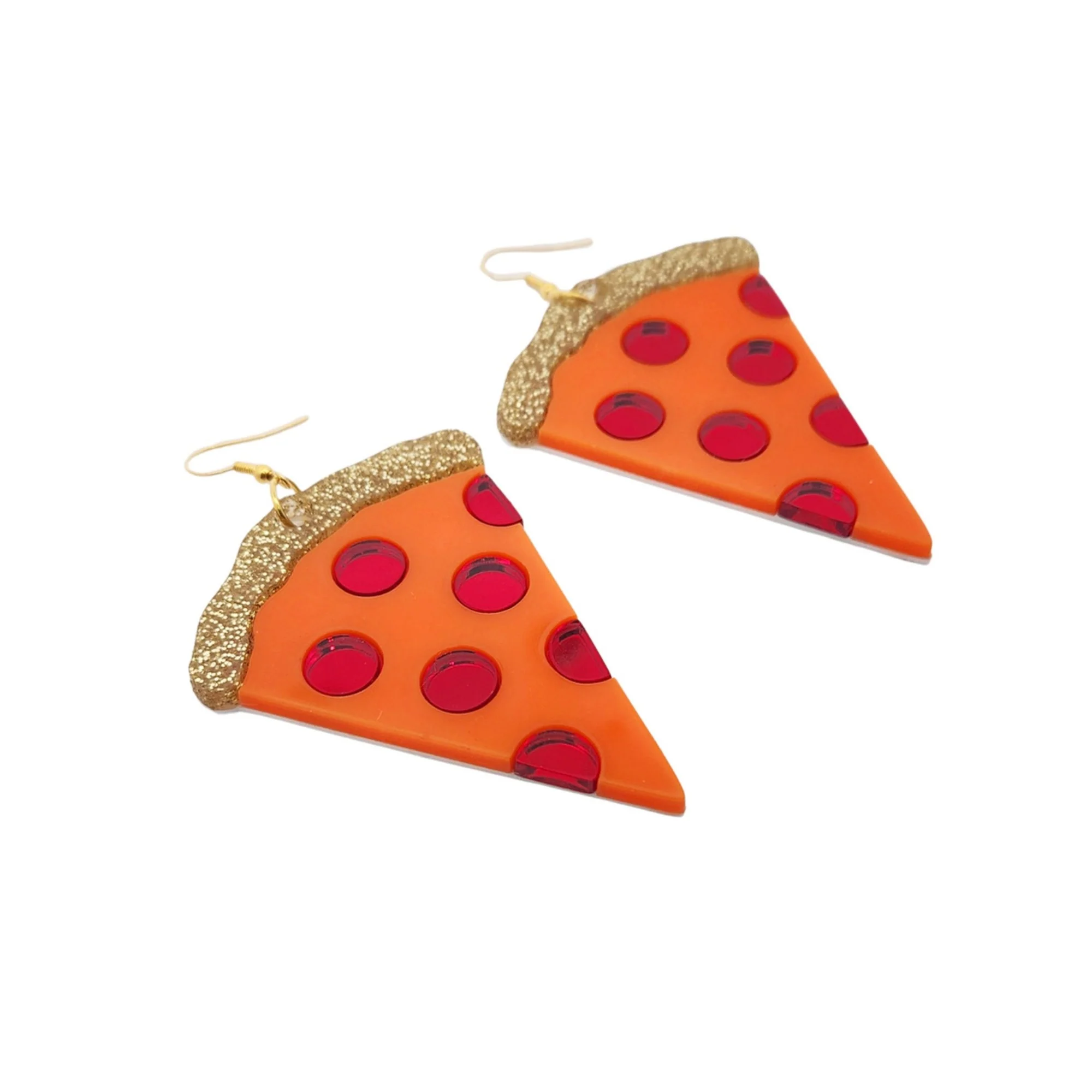 Acrylic Pizza Earrings - Image 2