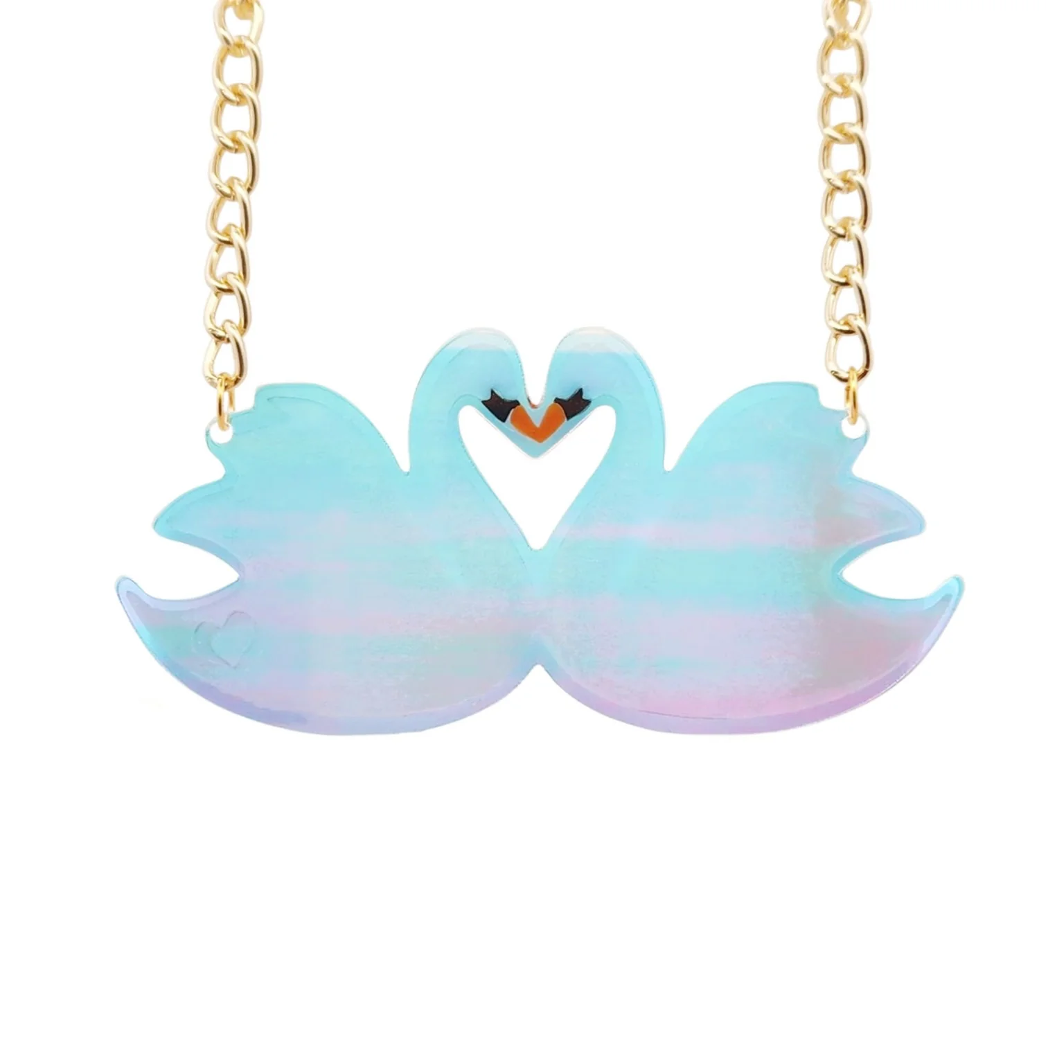 Acrylic Swans Necklace