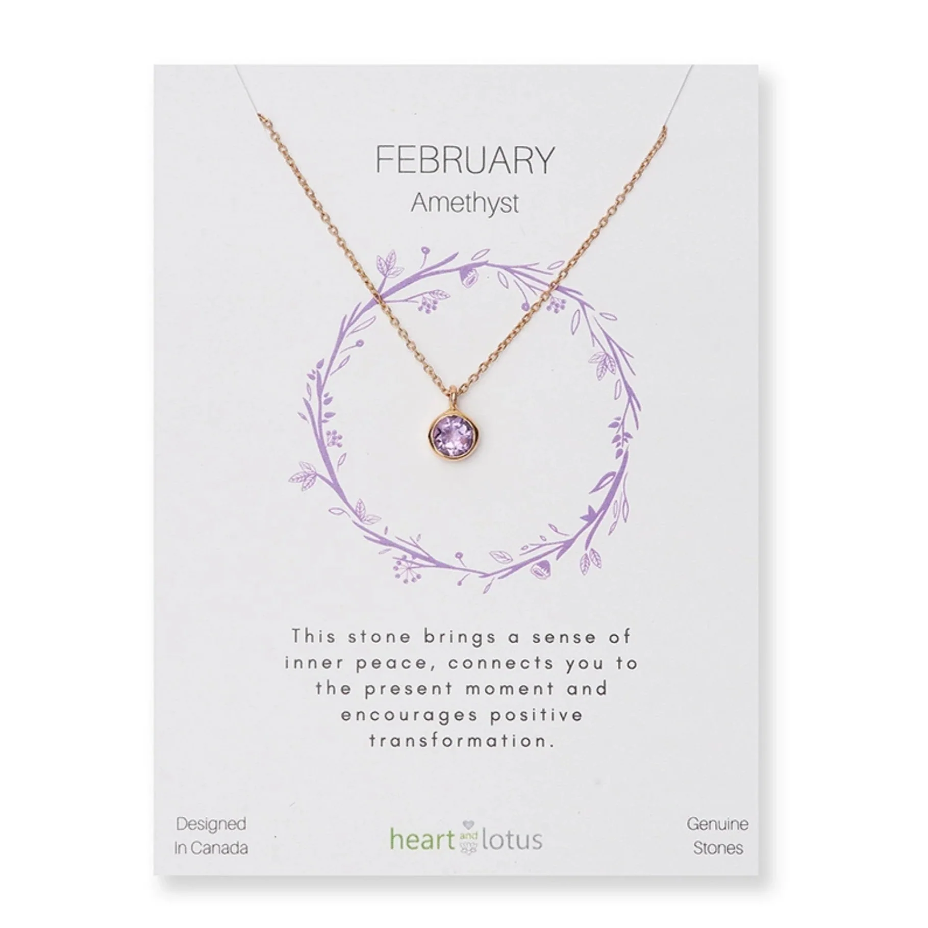 Amethyst February Birthstone Necklace - Image 3