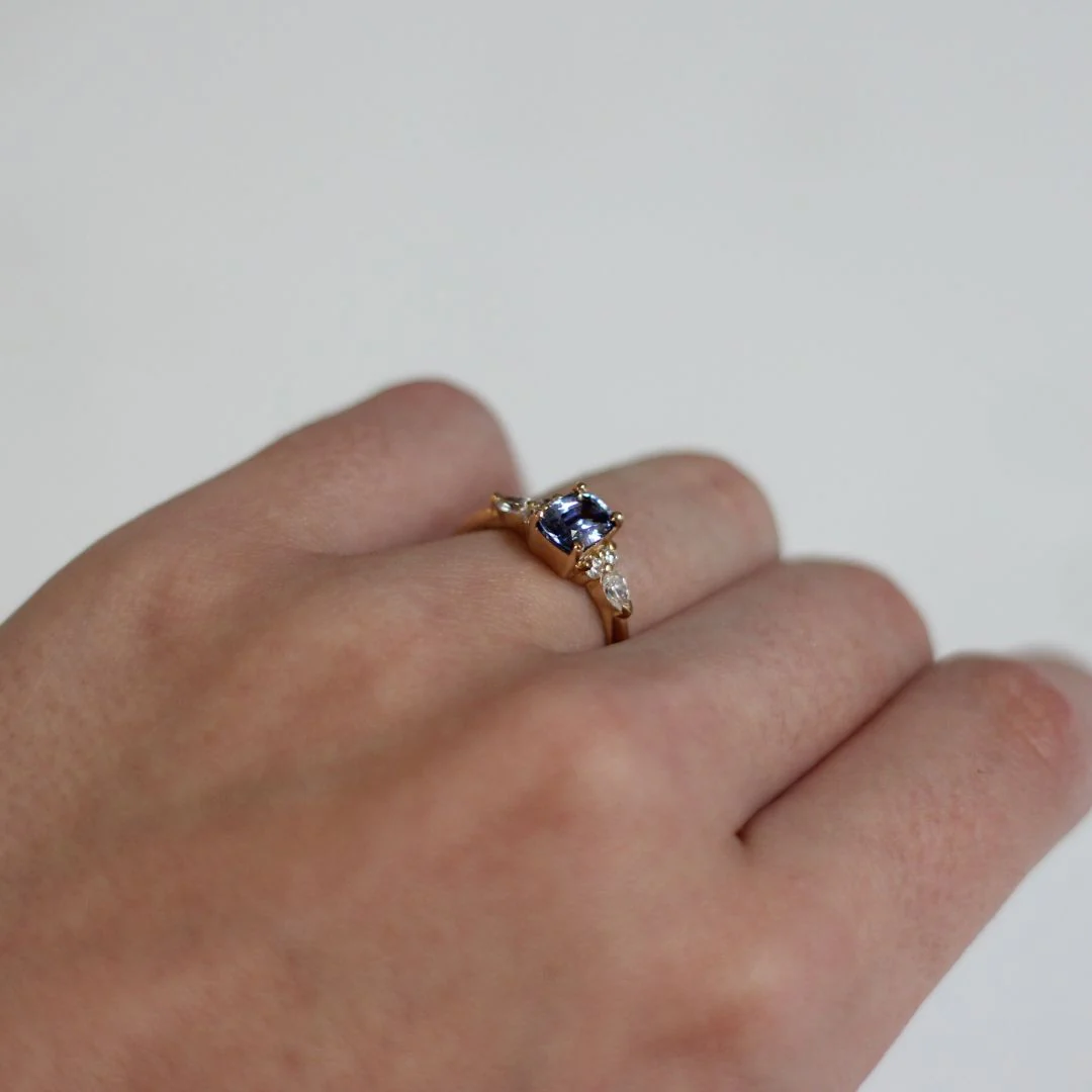 Anna Baby Blue Sapphire Ring - Image 3