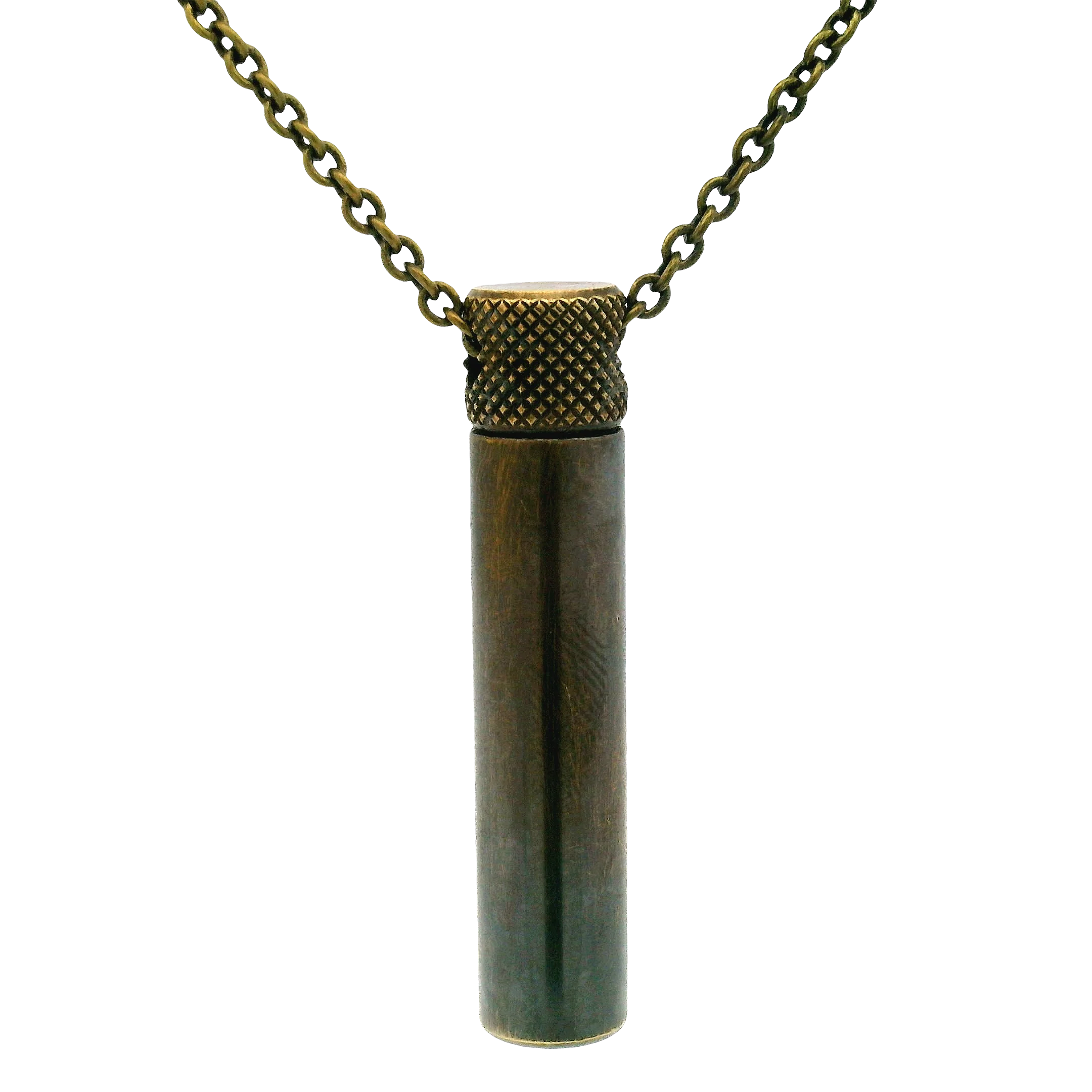 Antique Brass Poison Vial Pendant