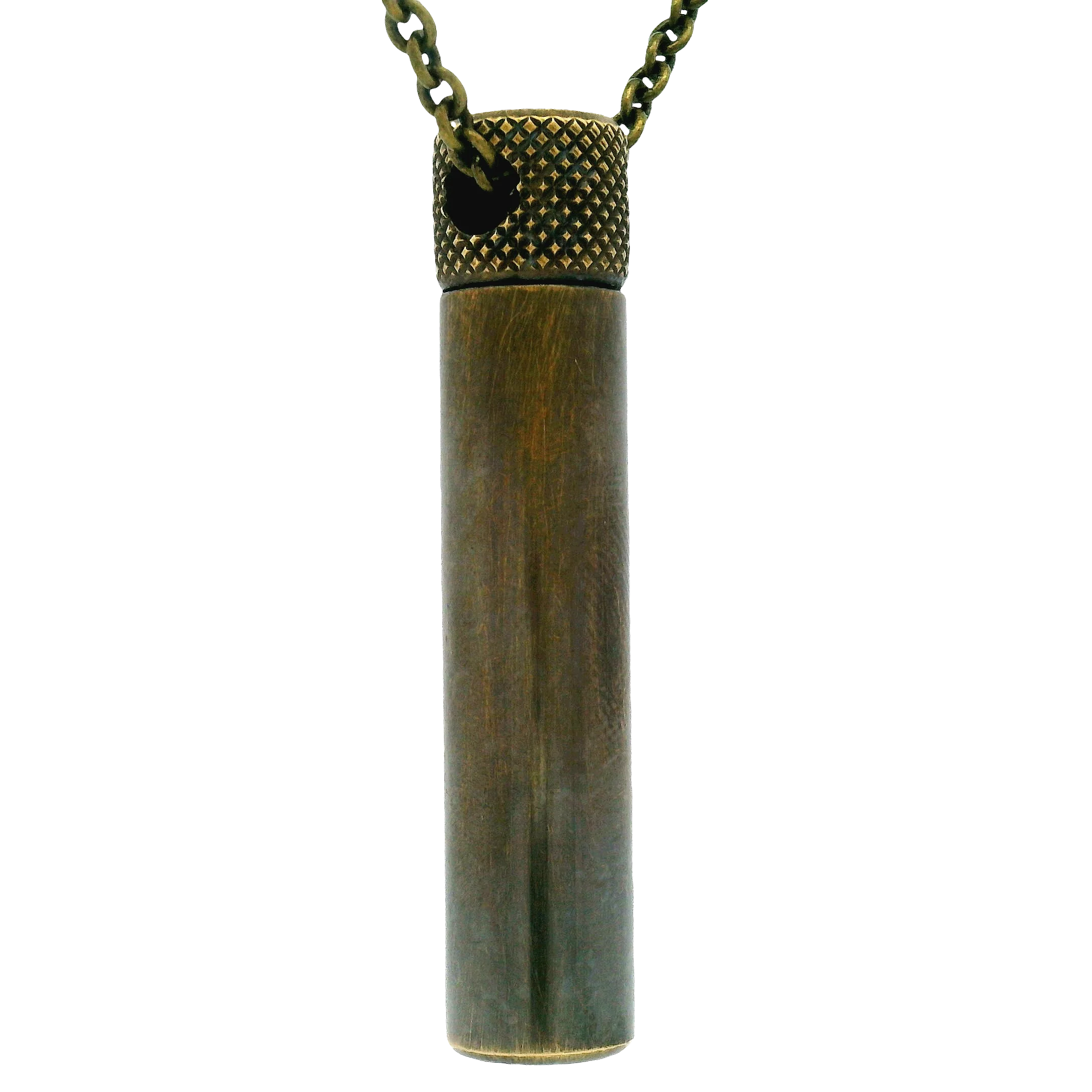 Antique Brass Poison Vial Pendant - Image 3