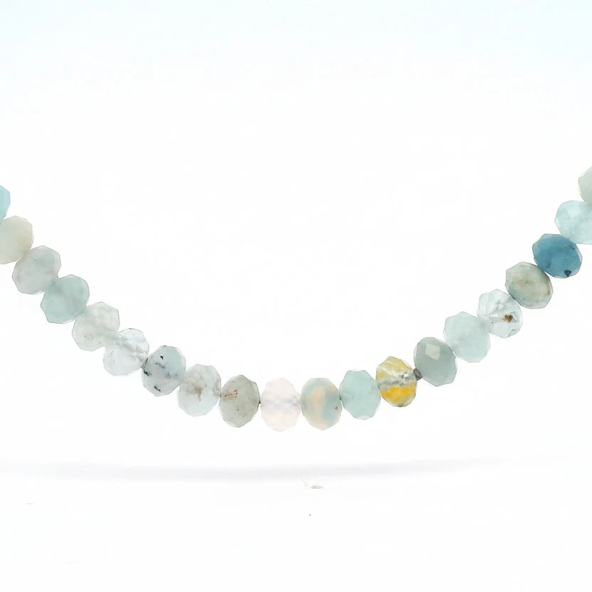 Aquamarine Bronze Beaded Necklace - Image 2