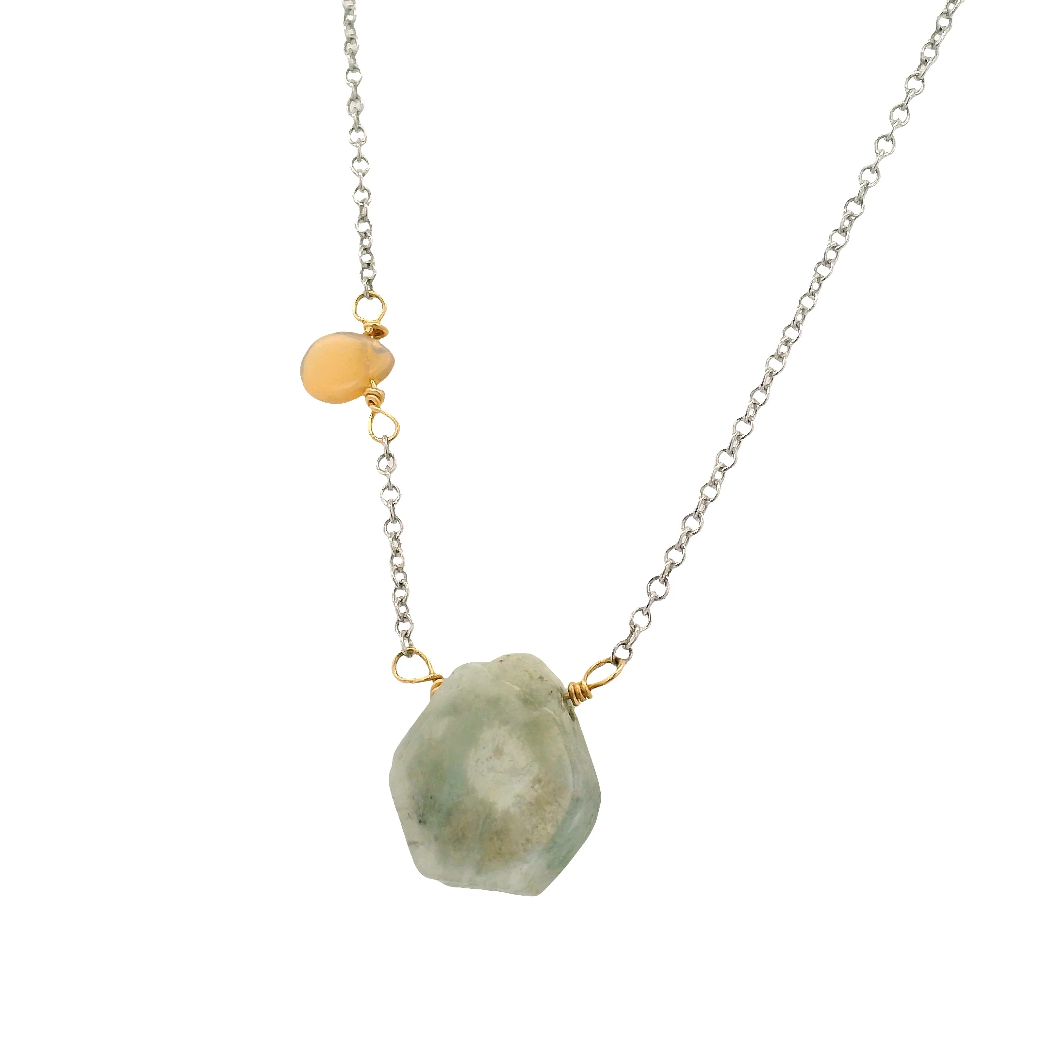Aquamarine Slice Necklace - Image 2