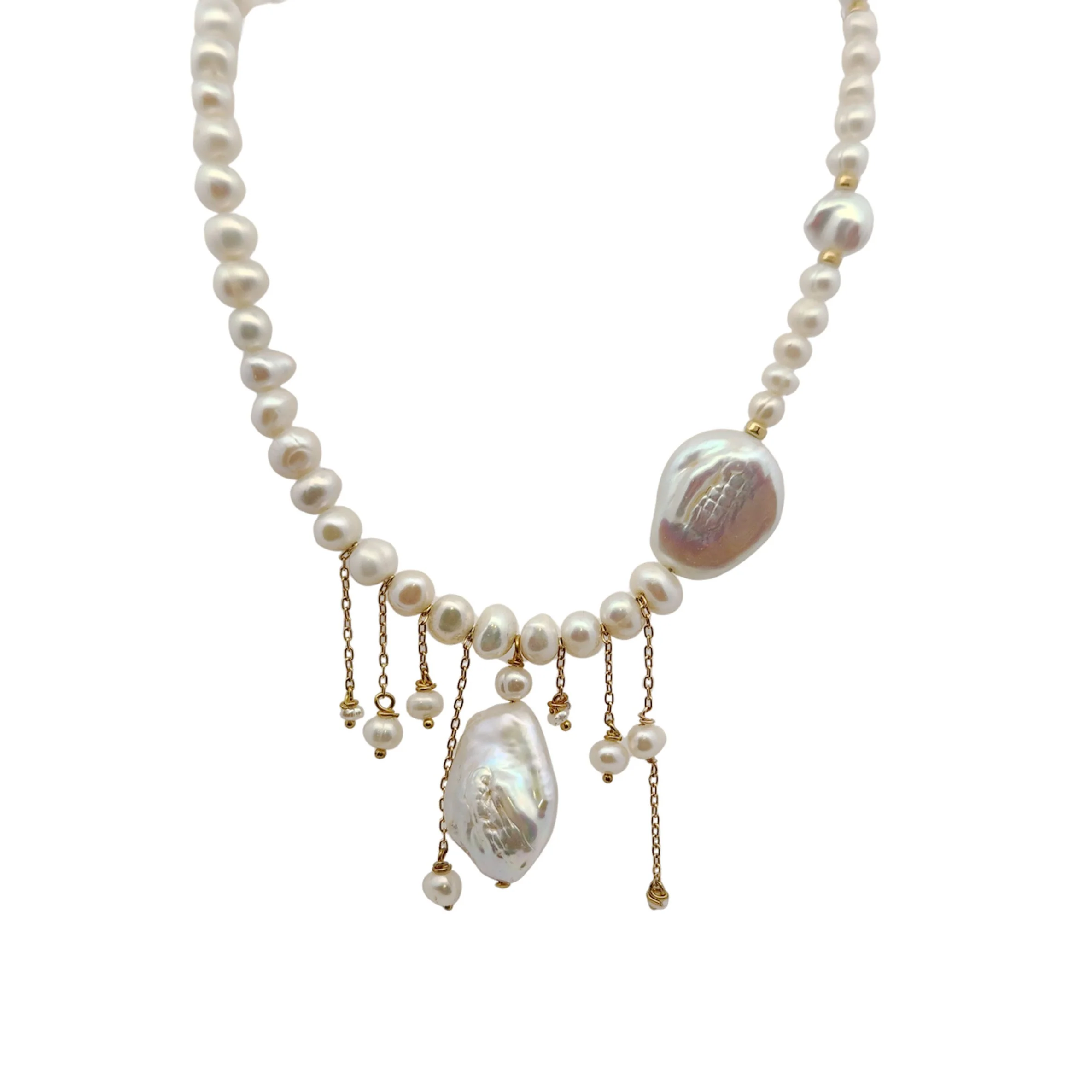 Asymmetric Freshwater Pearl Necklace - Image 2