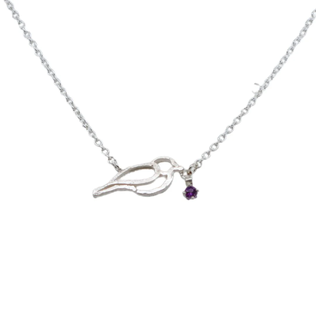 Birthstone Birds Gemstone Necklace - Image 4
