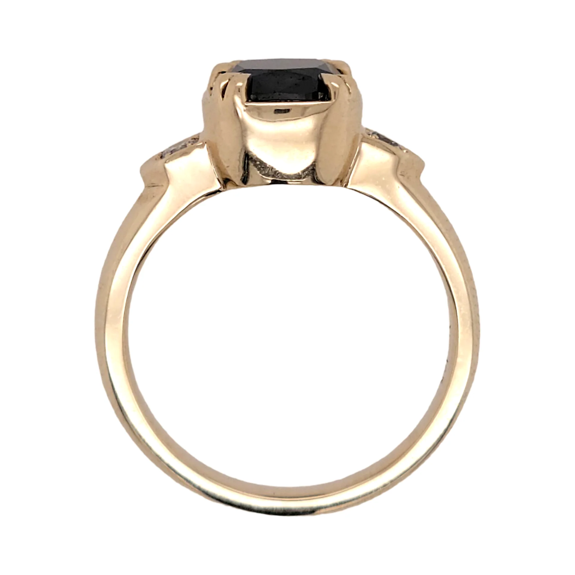 Nebula - Black Diamond Cushion Ring - Image 7