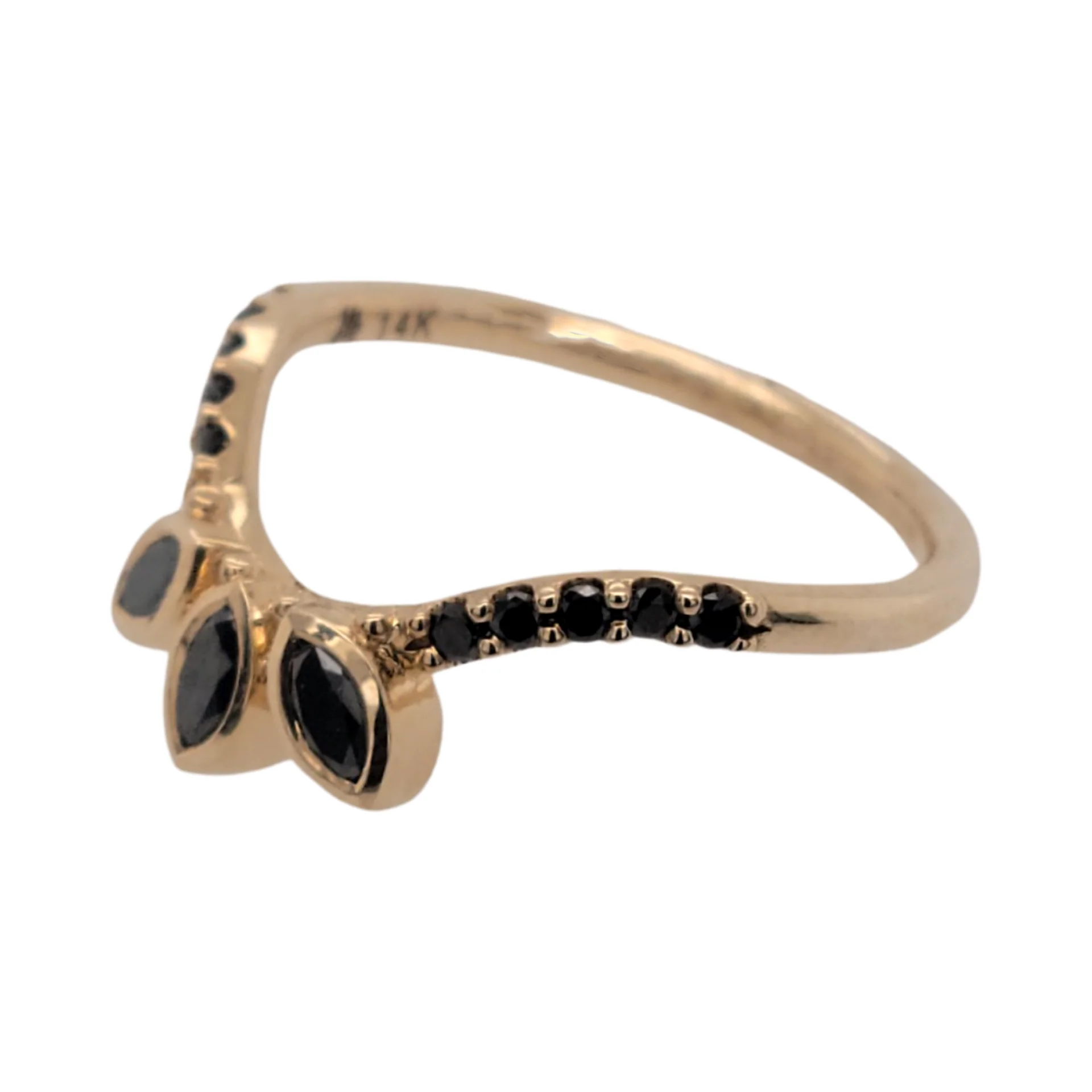 Black Diamond Trio Marquise Contour Band - Image 4