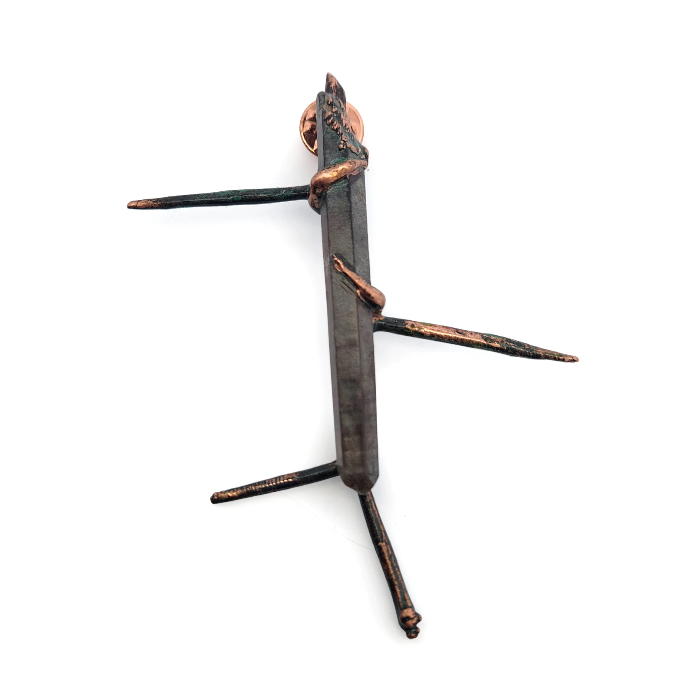 Black Thorn Crystal Pin