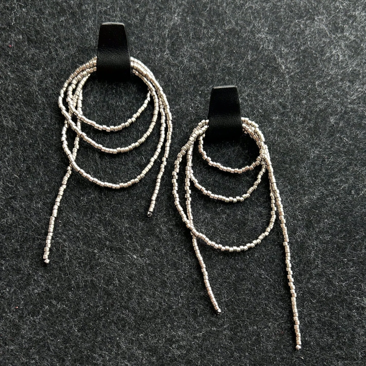 Bliss Dangle Black Earrings - Image 2