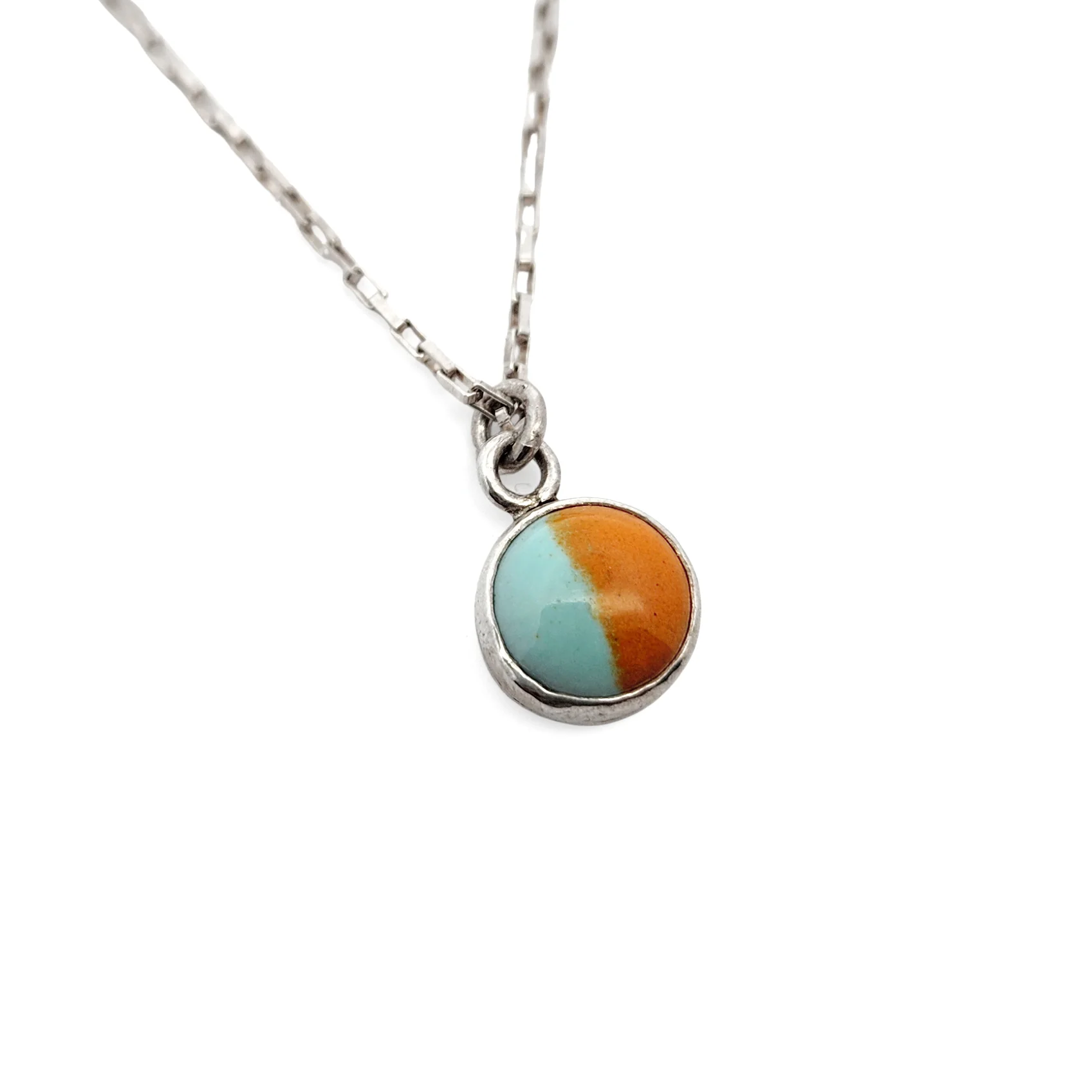 Blue & Orange Enamel Pendant - Image 2