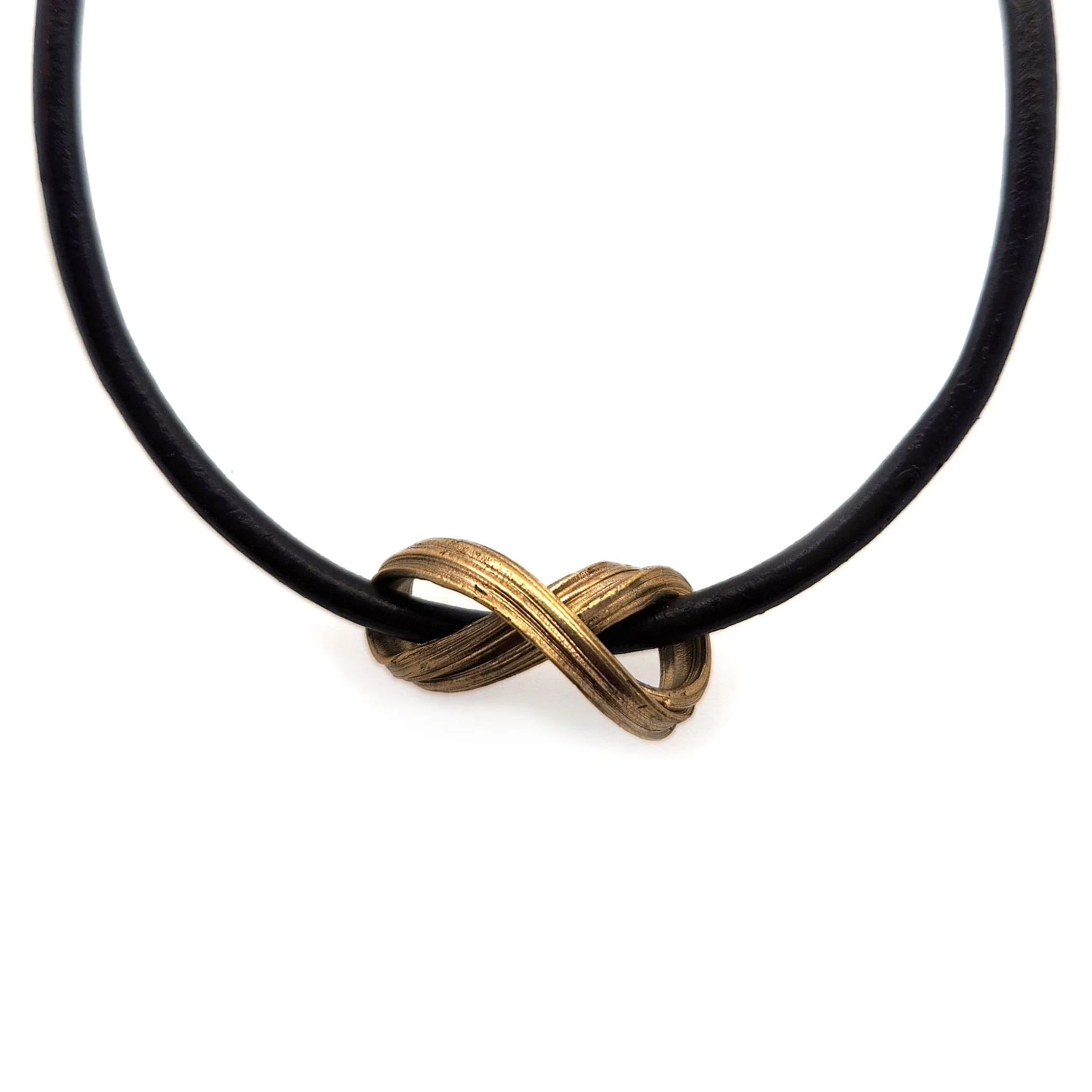 Brass & Leather Mitsuro Infinity Necklace - Image 2