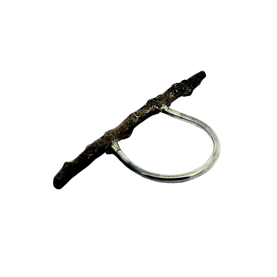 Brass Twig Bar Ring - Image 2