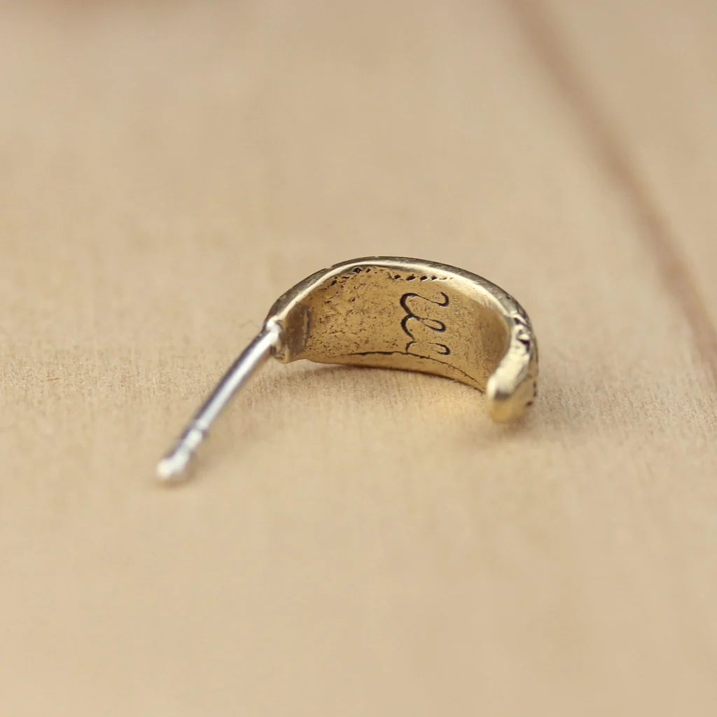 Bronze Daisy Huggy Earring - Image 4
