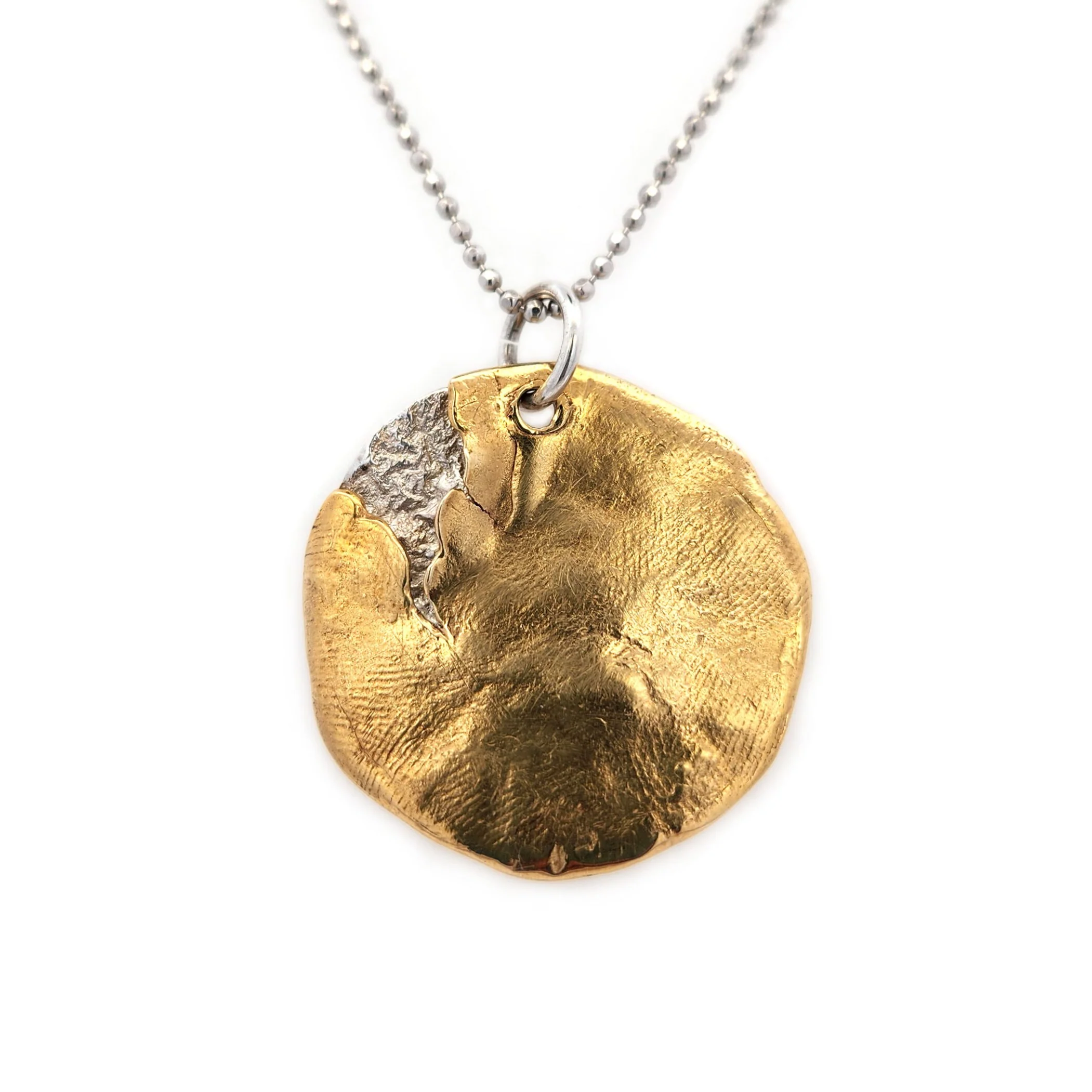 Bronze & Silver Medallion Pendant