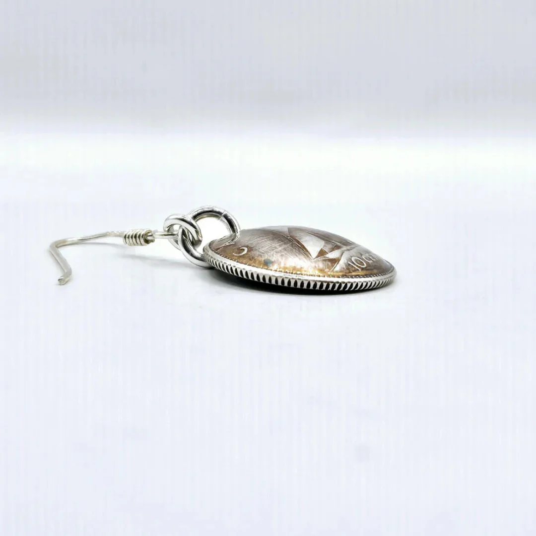 Canadian Dime Coin Earrings - Image 3