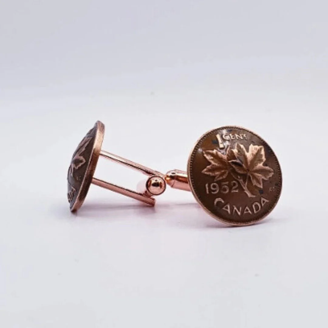 Canadian Penny Coin Cufflinks - Image 4