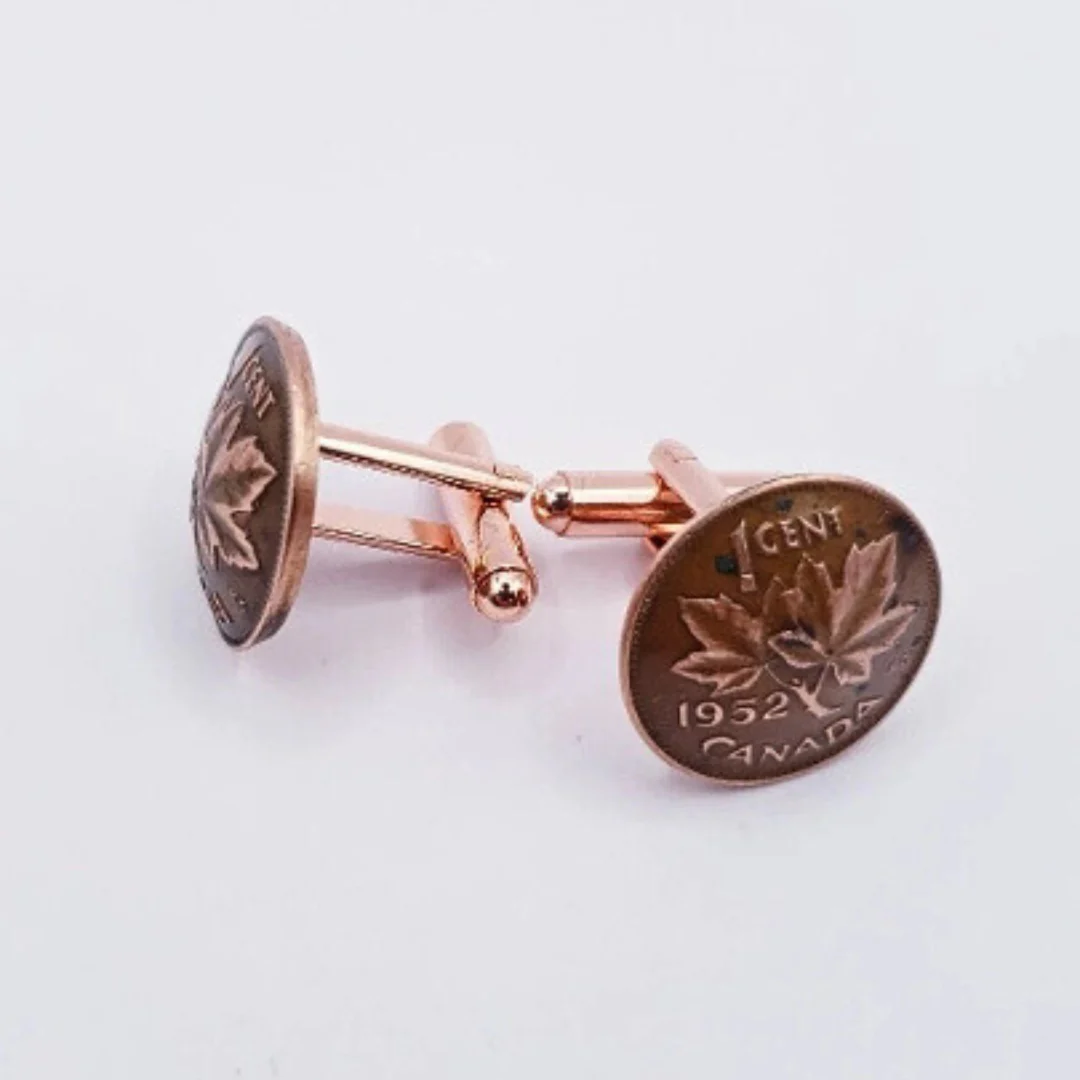 Canadian Penny Coin Cufflinks - Image 6