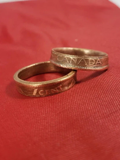 Canadian Penny Coin Rings - Image 3