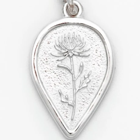 Chrysanthemum November Birth Flower Necklace - Image 2