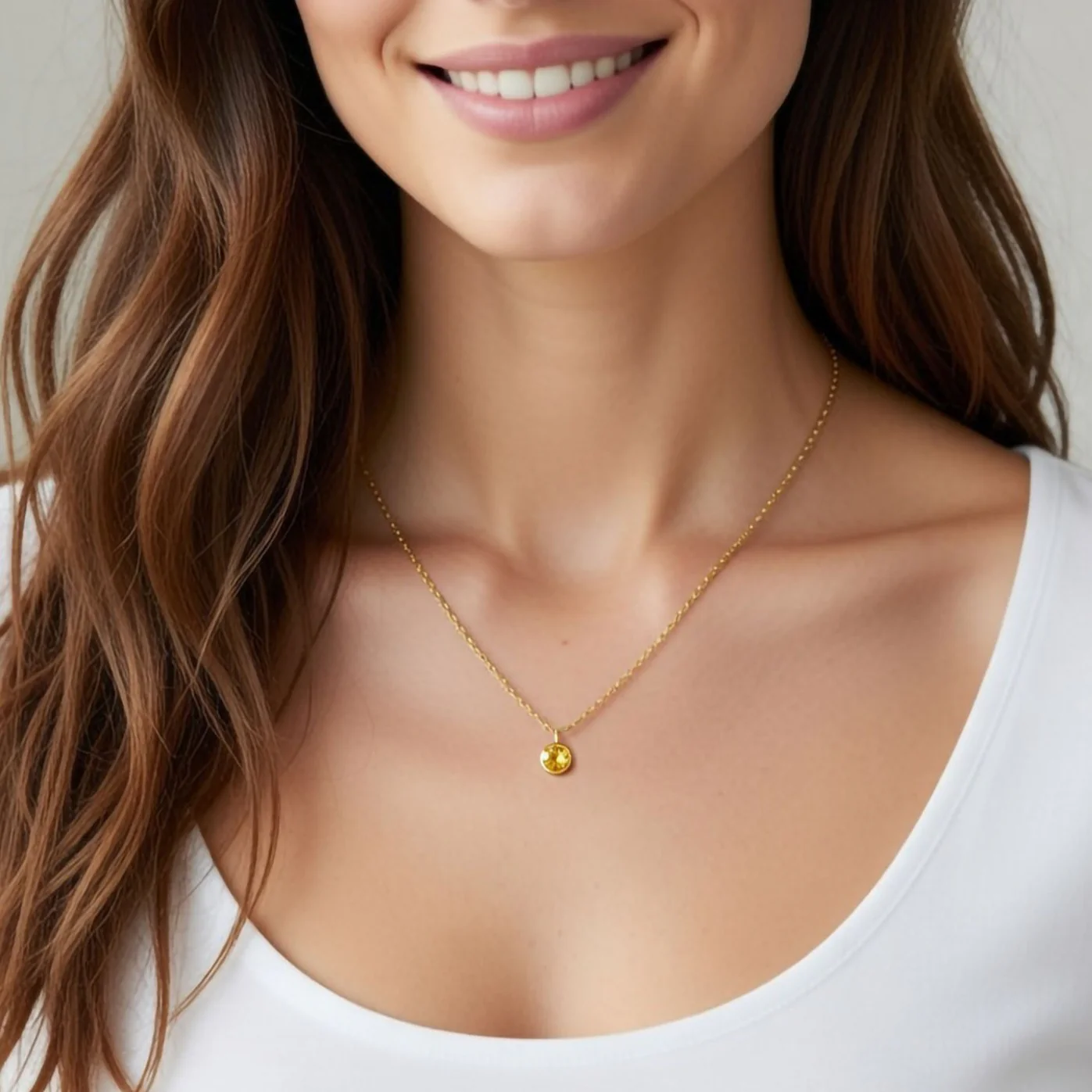 Citrine November Birthstone Necklace - Image 6