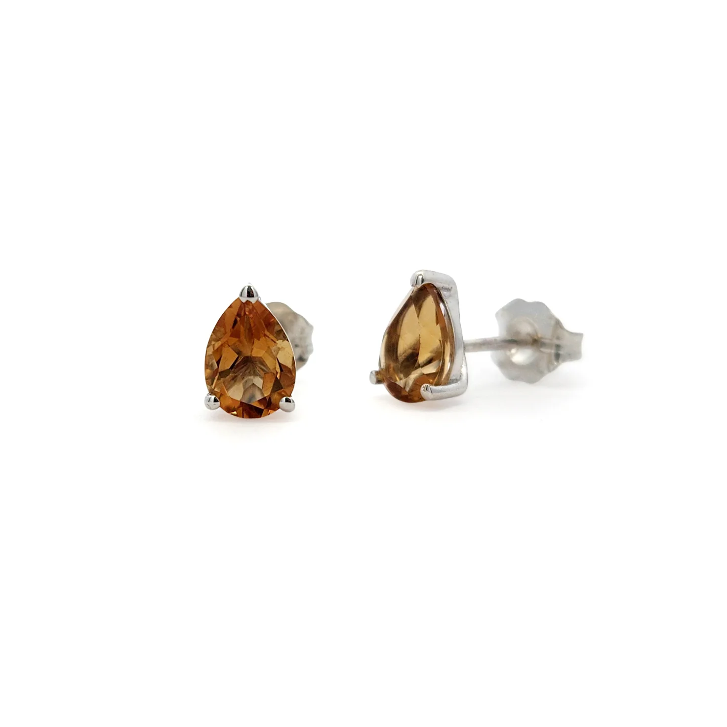 Citrine Pear Studs - Image 3
