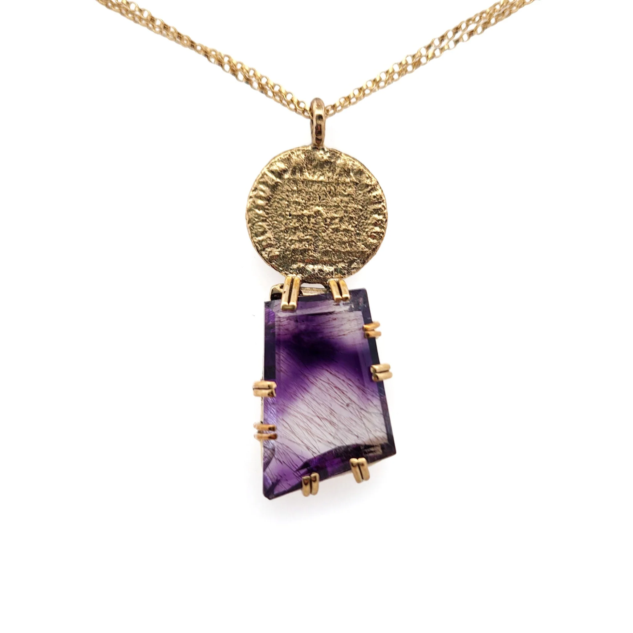 Coin & Quartz Pendant