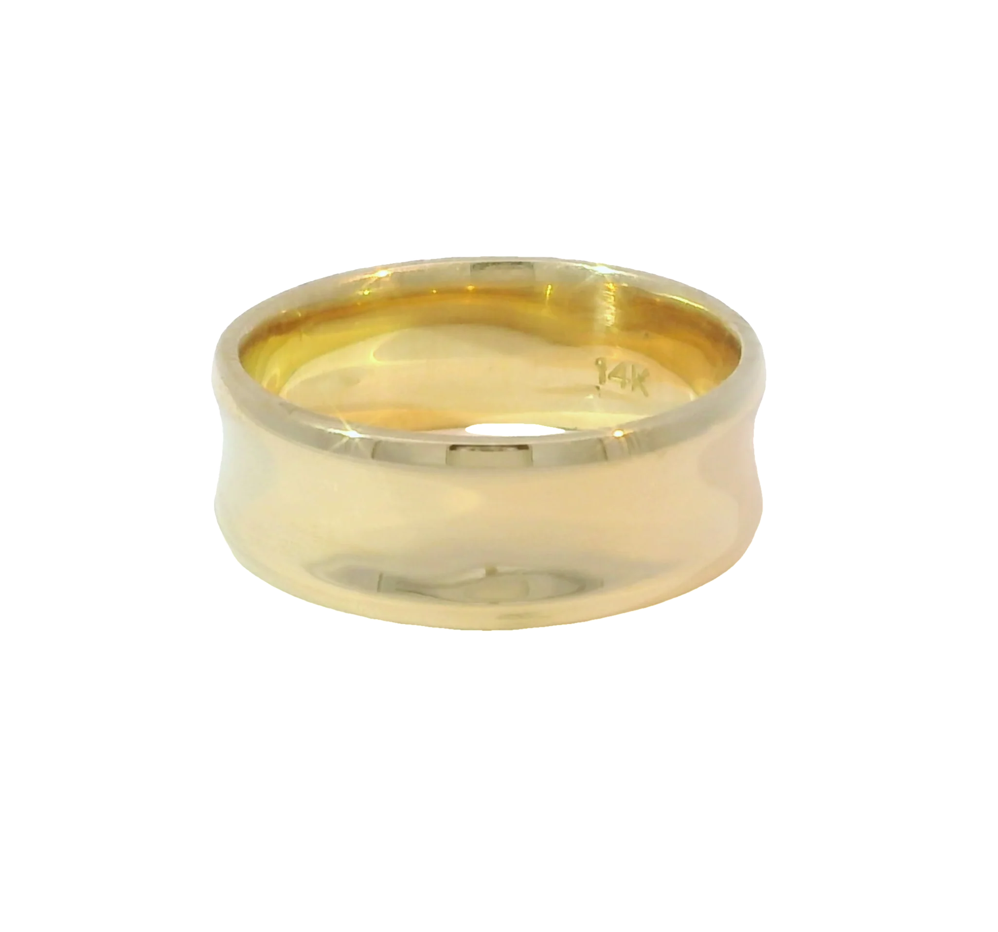 Concave Wide Gold Band