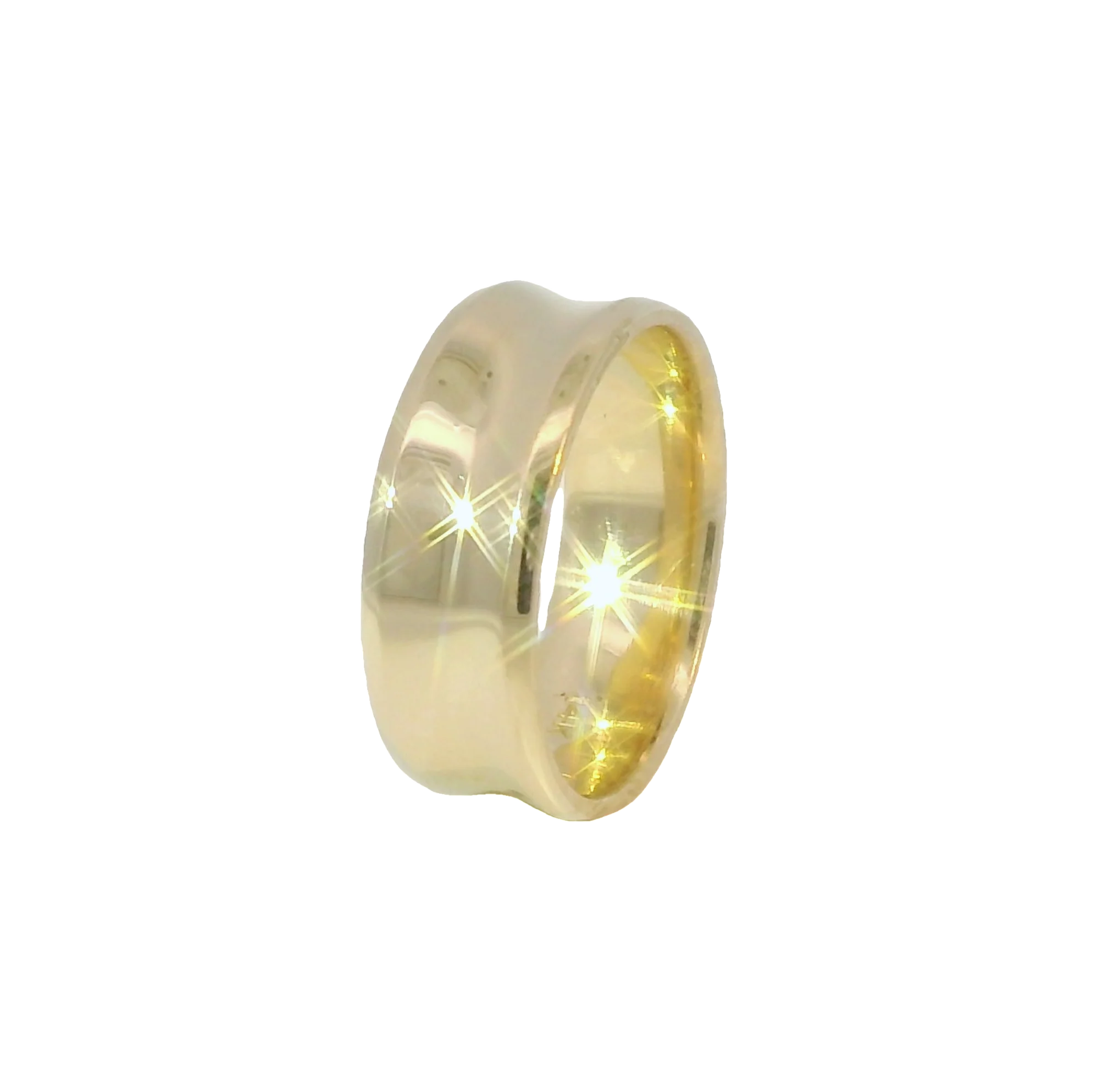 Concave Wide Gold Band - Image 2
