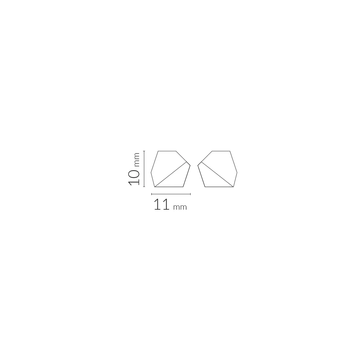 Silver and Copper Geometric Studs - Image 3