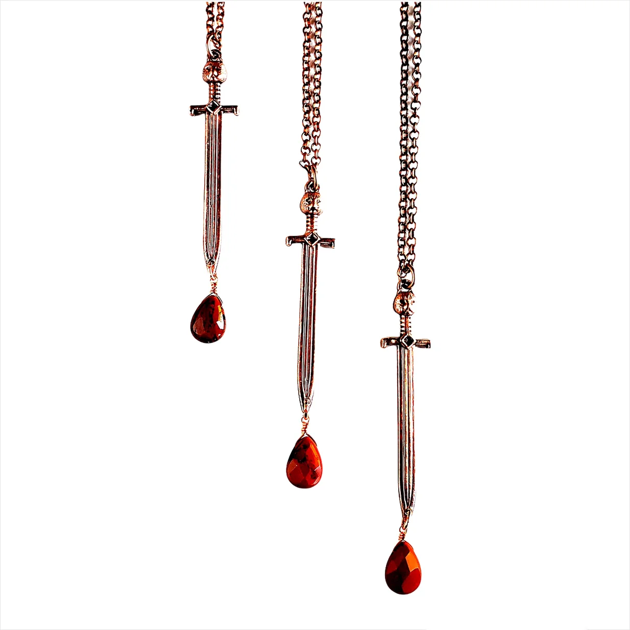 Copper Double Edged Sword Necklace - Image 2