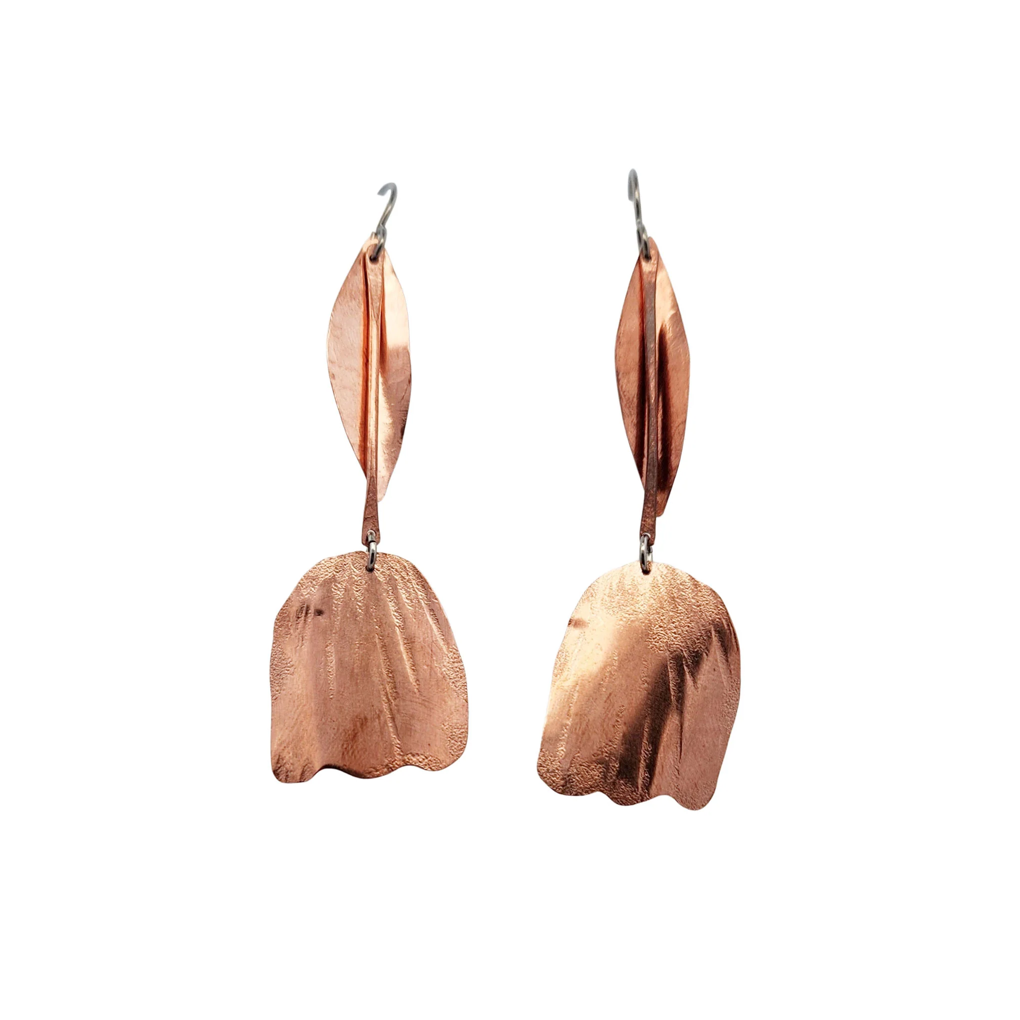 Copper Tulip Earrings - Image 2