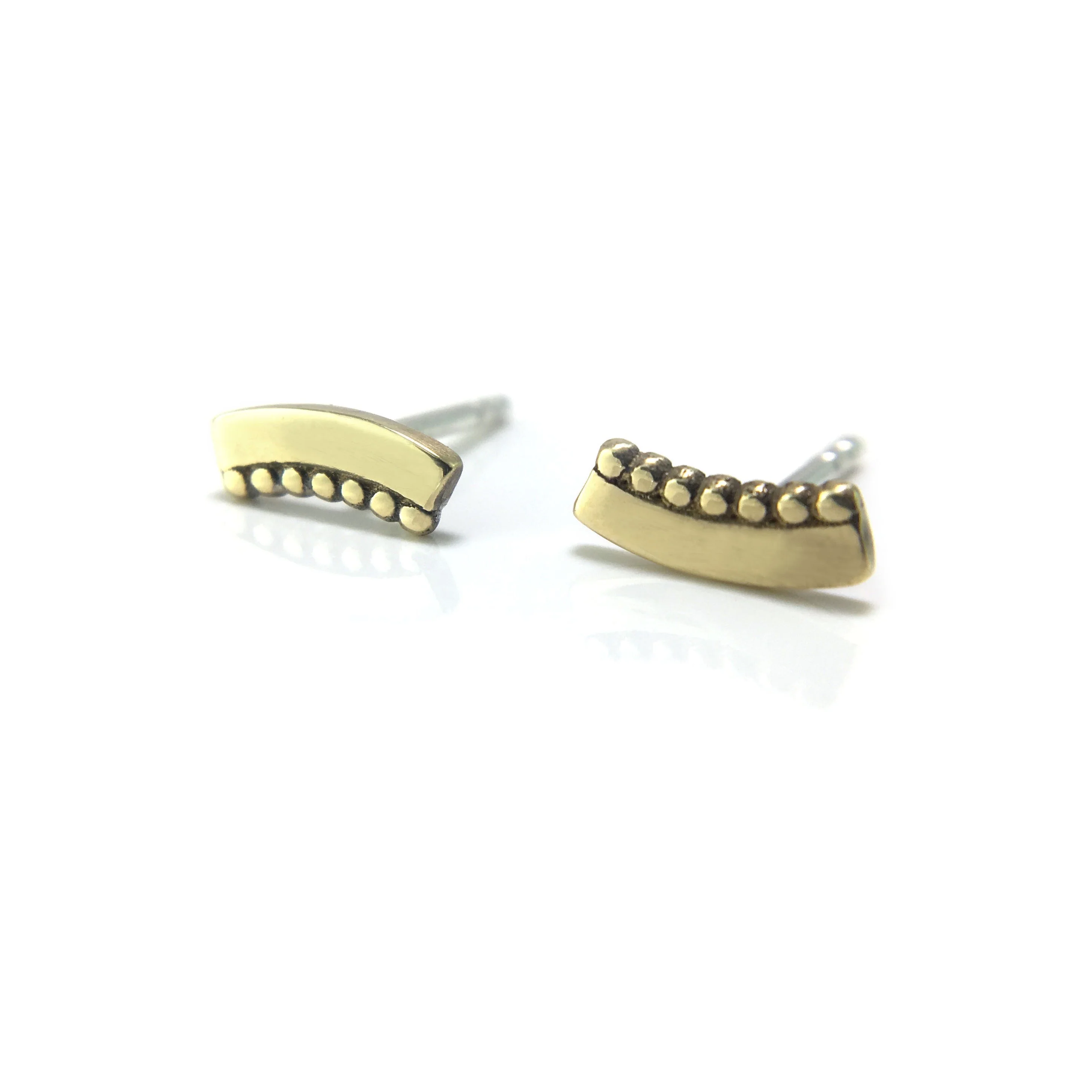 Curved Beaded Bar Studs - Image 3