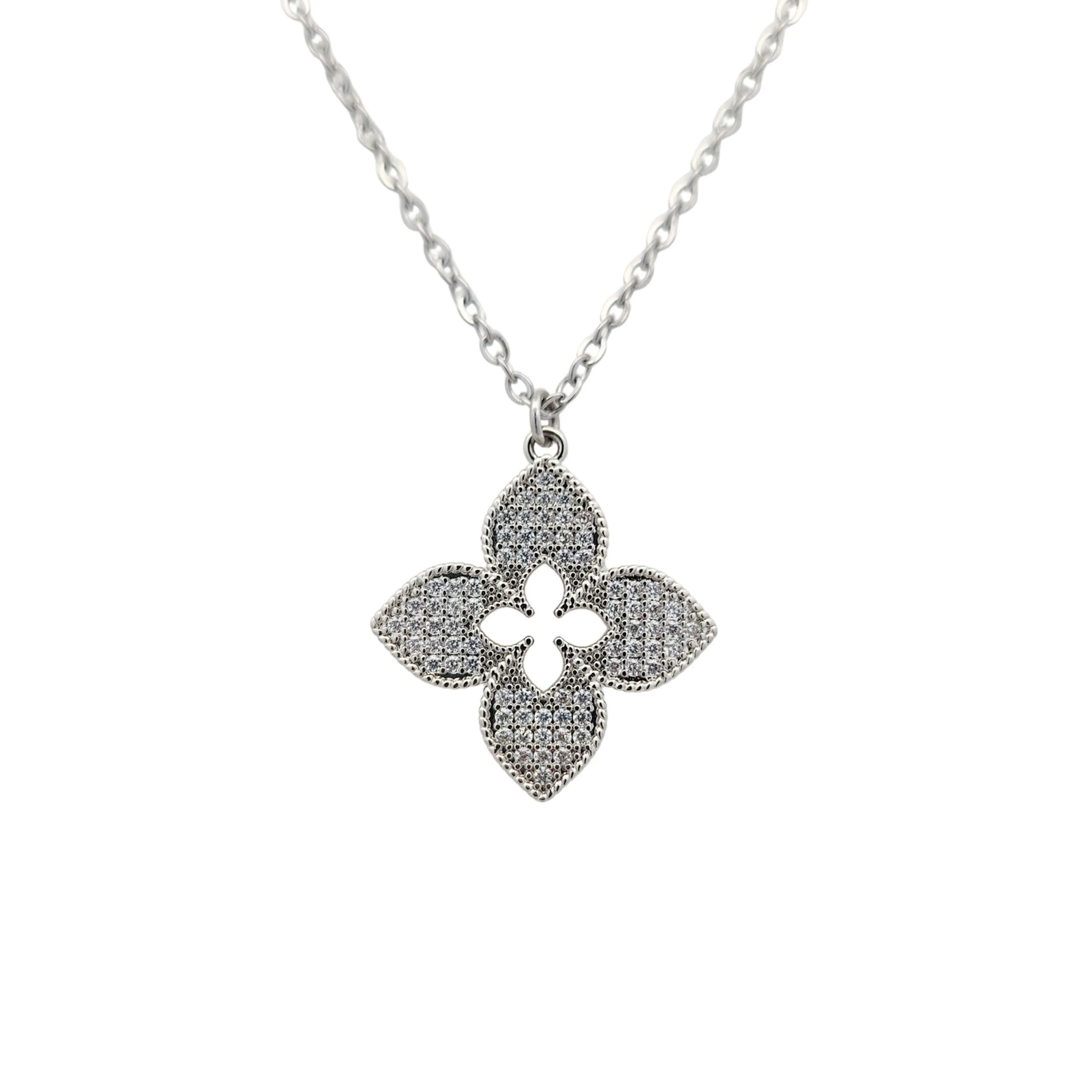 CZ Clover Pendant