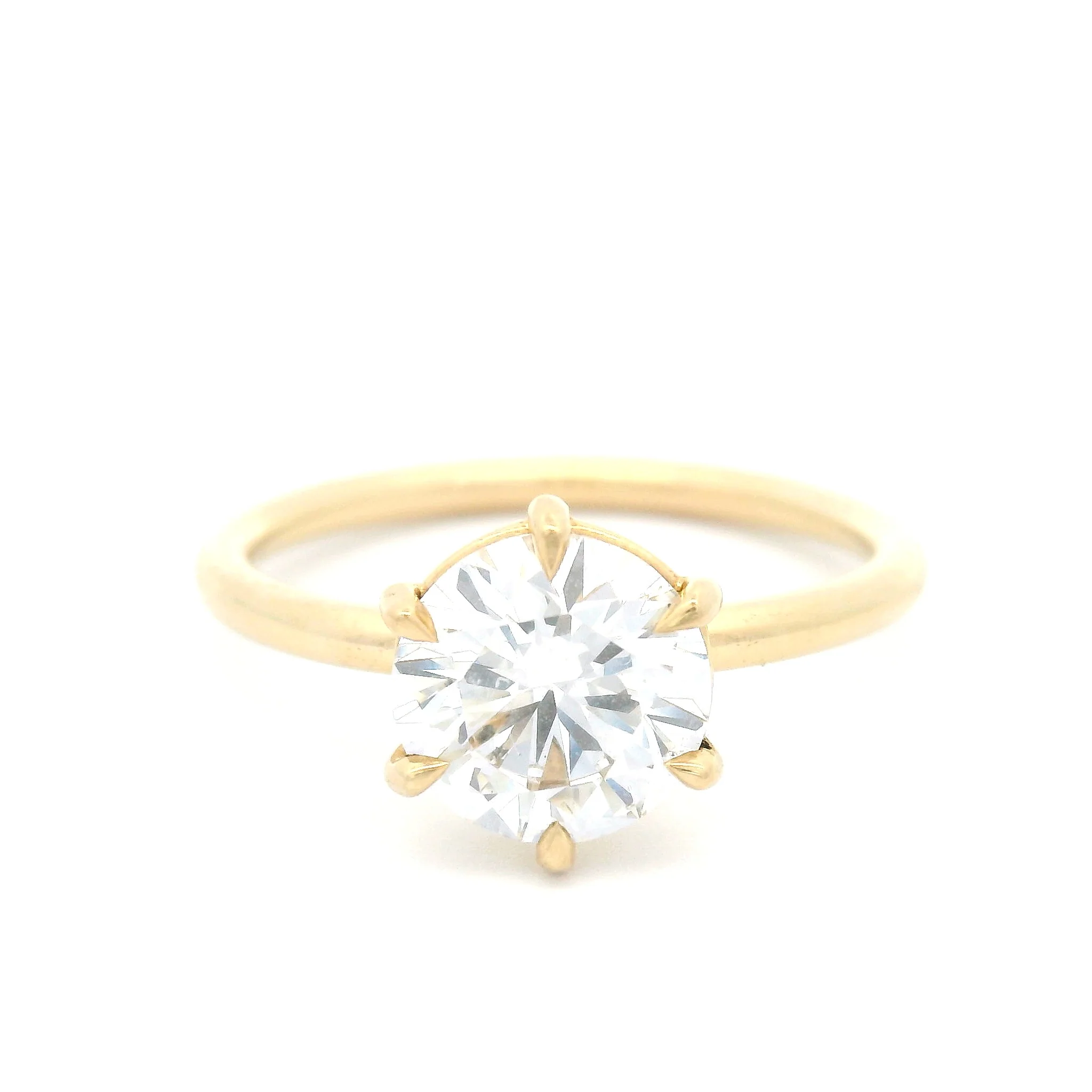 14k Yellow 6-Claw Solitaire with 1.38ct Lab-Grown Diamond